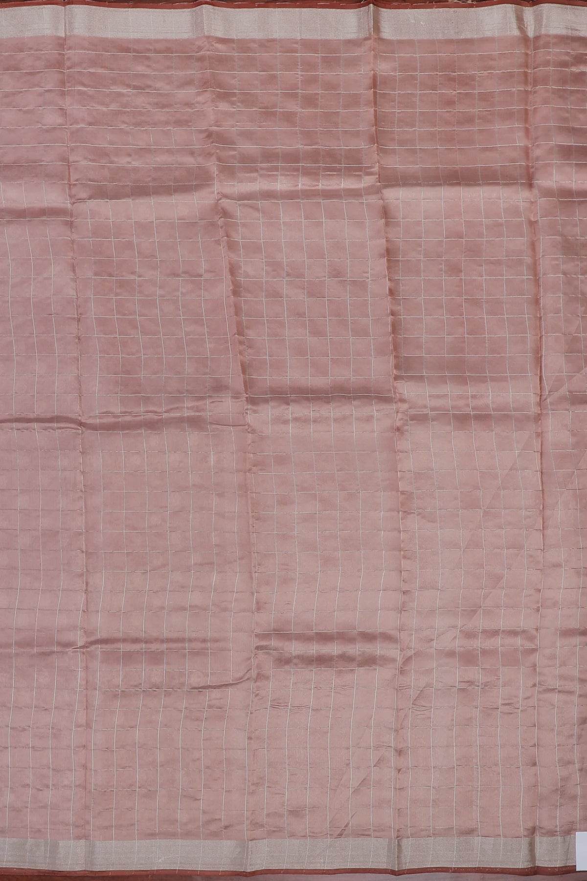 Ivory and Baby Pink Handloom Chanderi Mashru Silk Saree
