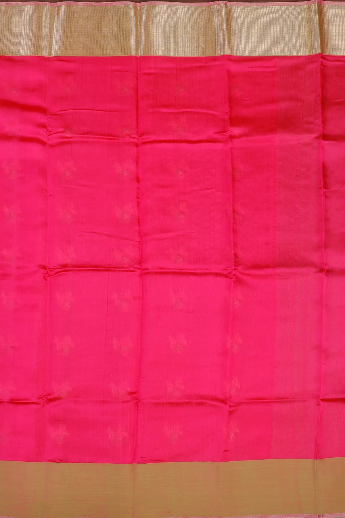 Hot Pink Handloom Chanderi Mashru Silk Saree