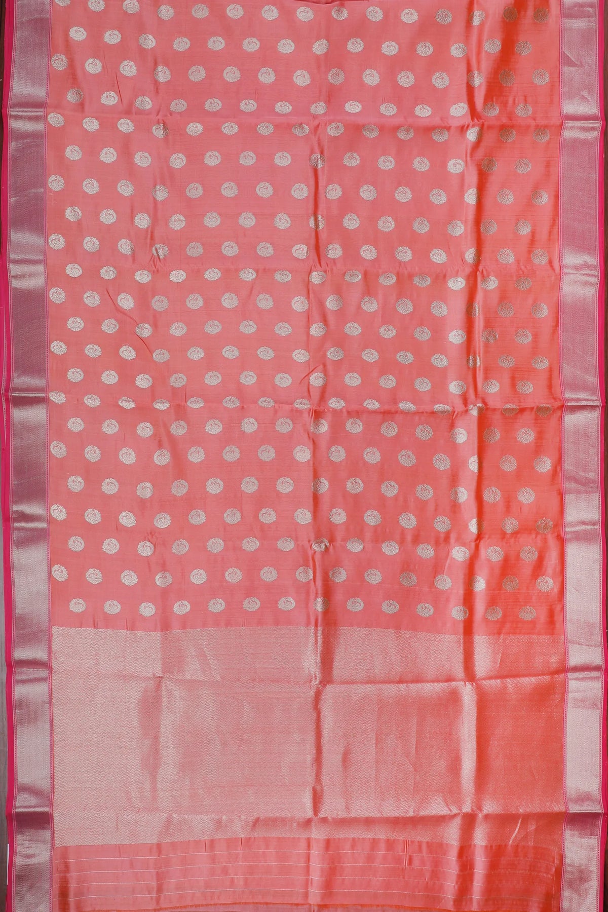 Baby Pink Handloom Chanderi Mashru Silk Saree