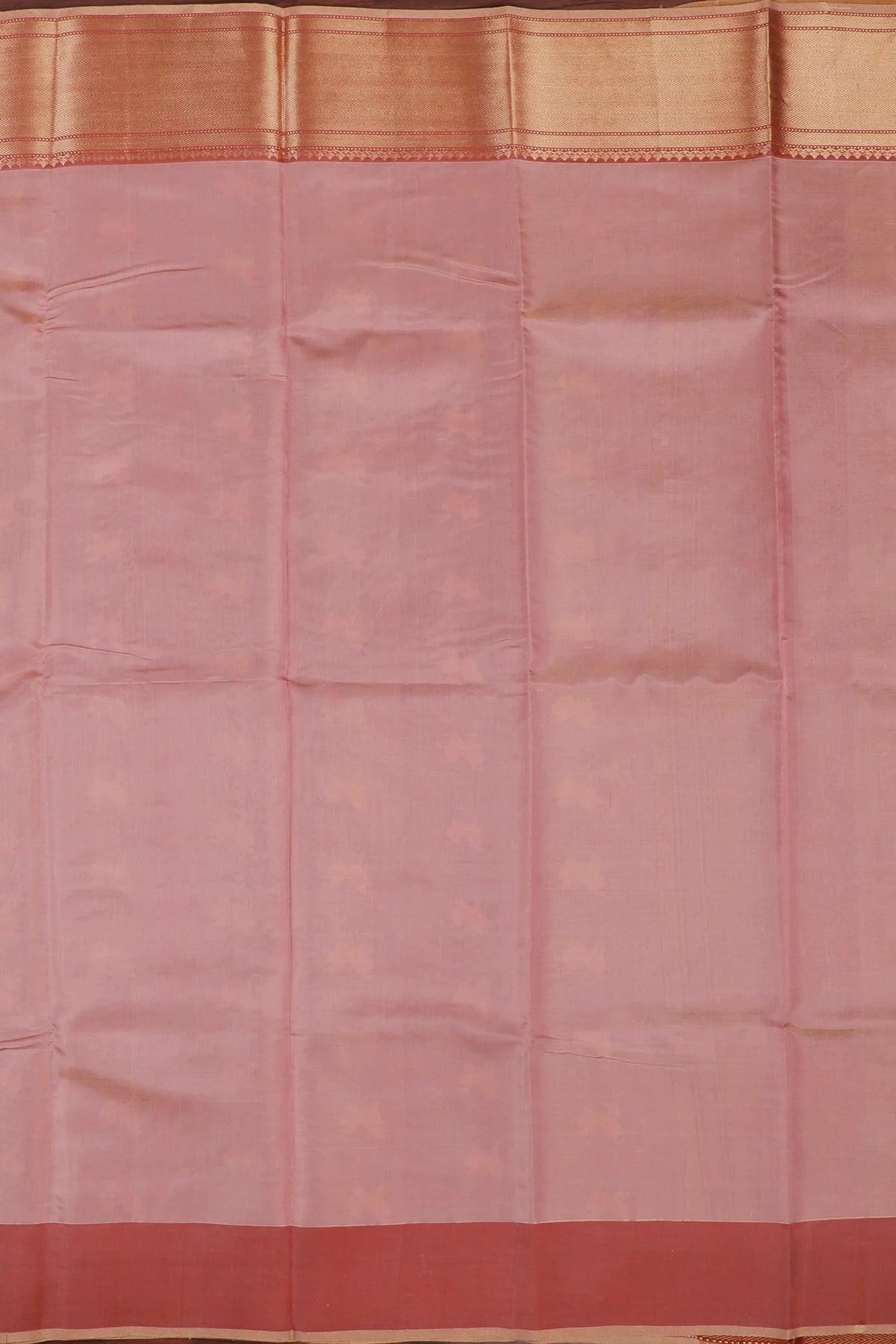 Baby Pink Handloom Tissue Chanderi Mashru Silk Saree