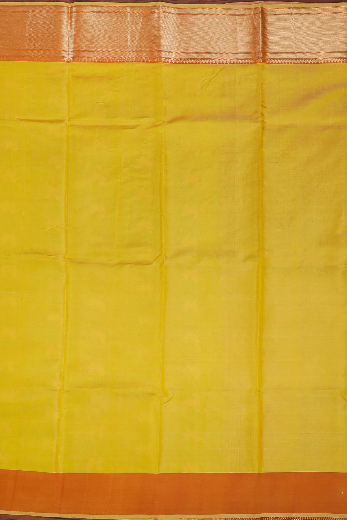 Lemon Yellow Handloom Tissue Chanderi Mashru Silk Saree
