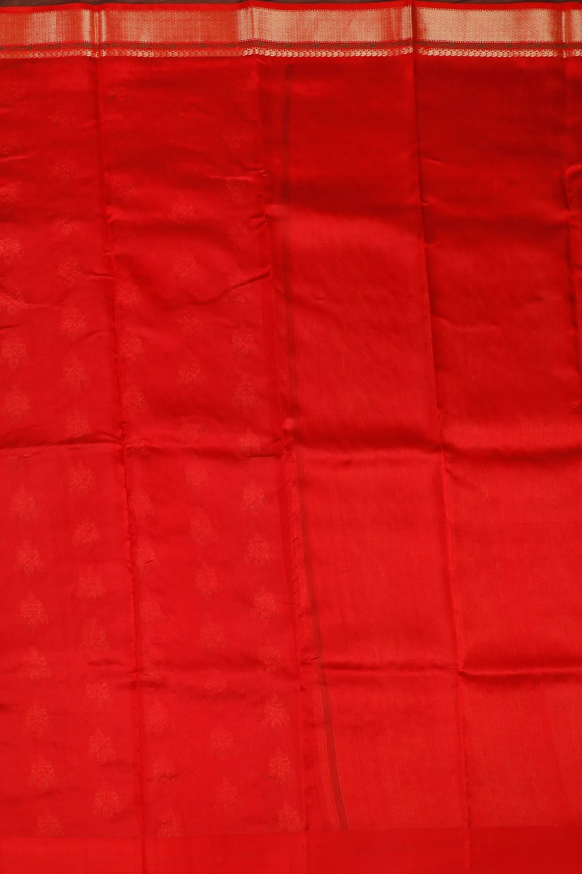 Red Handloom Chanderi Mashru Silk Saree