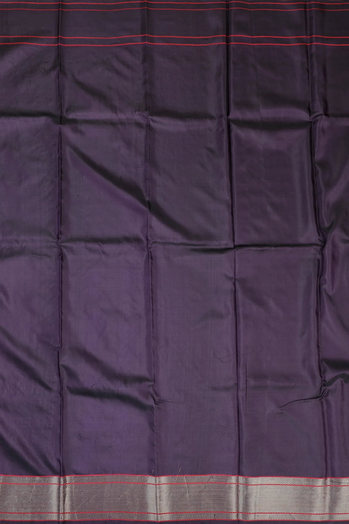 Deep Purple Handloom Pure Silk Chanderi Saree - Revival Design