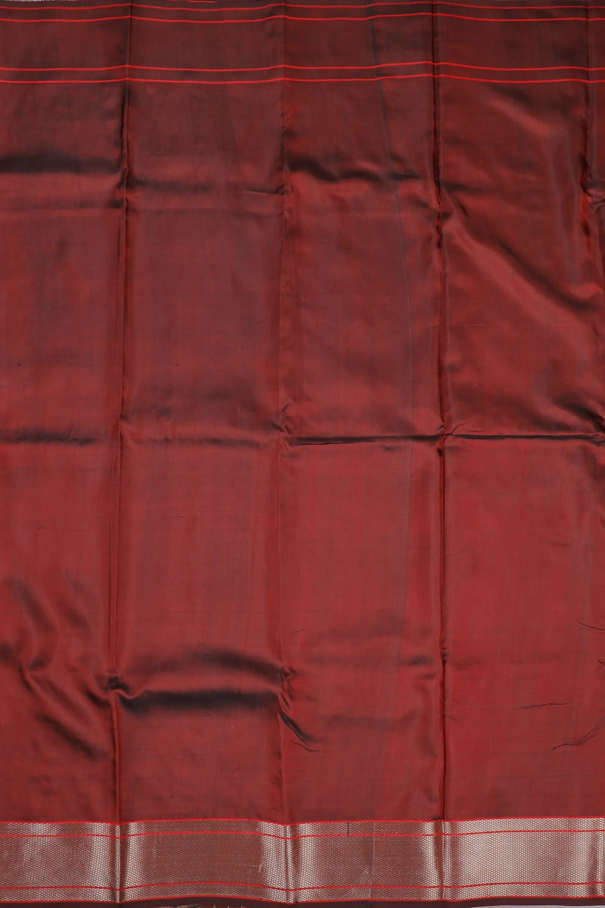 Maroon Handloom Pure Silk Chanderi Saree - Revival Design