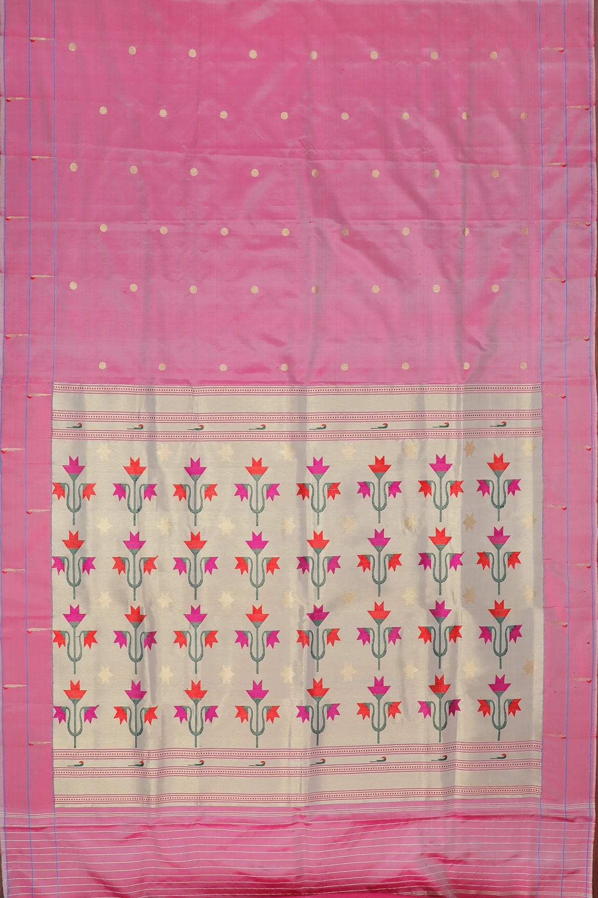 Lavender Handlloom Silk by Silk Paithani Saree