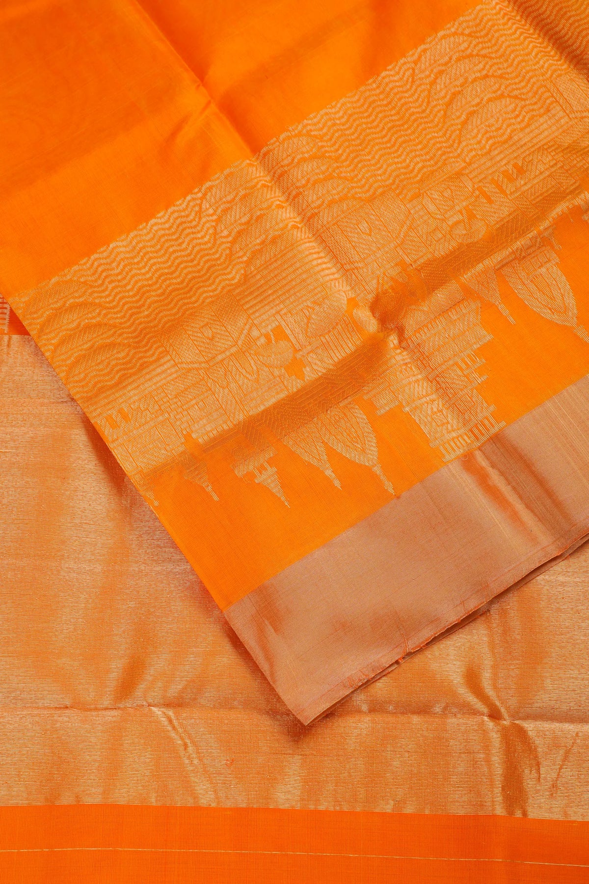 Mango Yellow Handloom Pure Silk Chanderi Saree