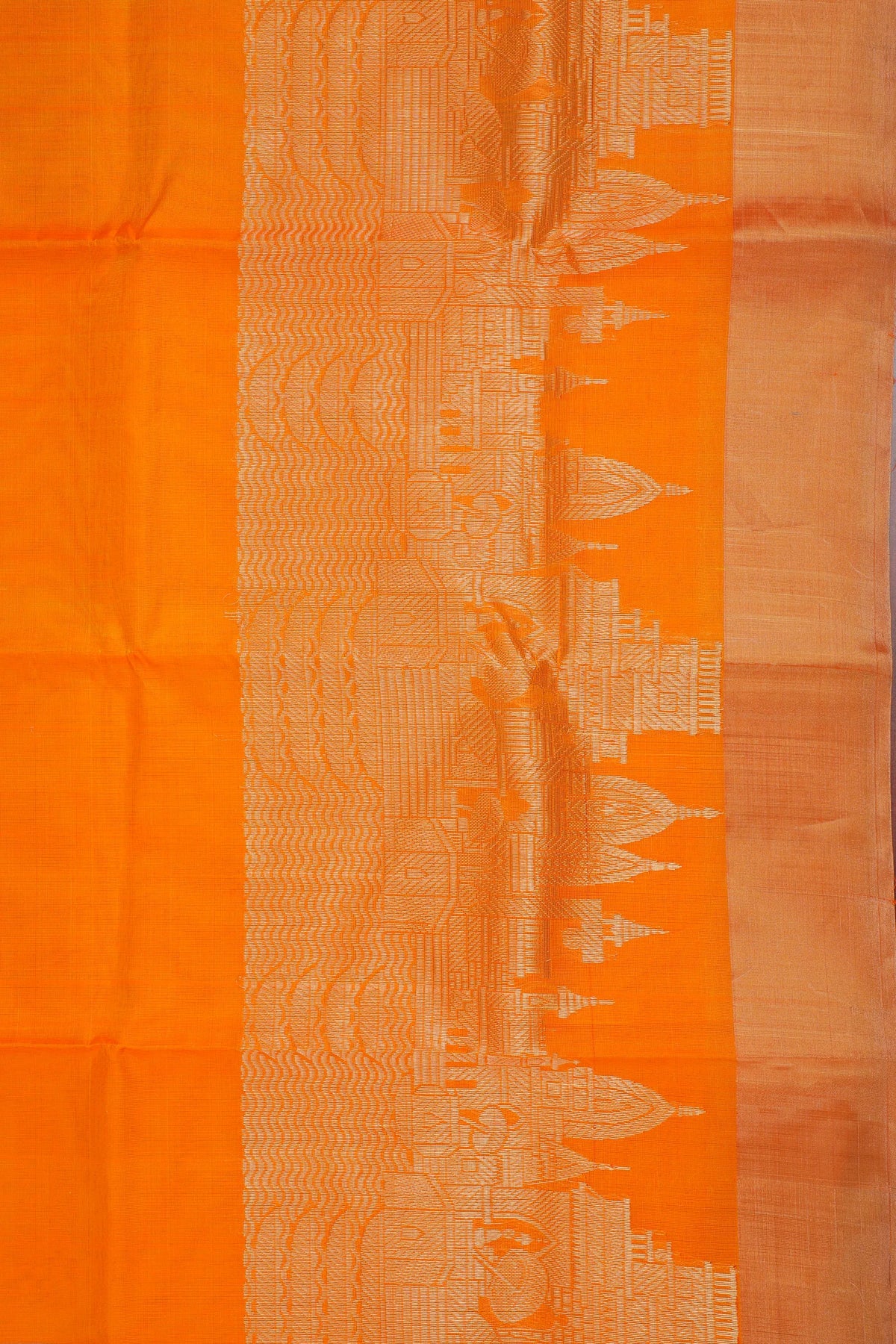 Mango Yellow Handloom Pure Silk Chanderi Saree
