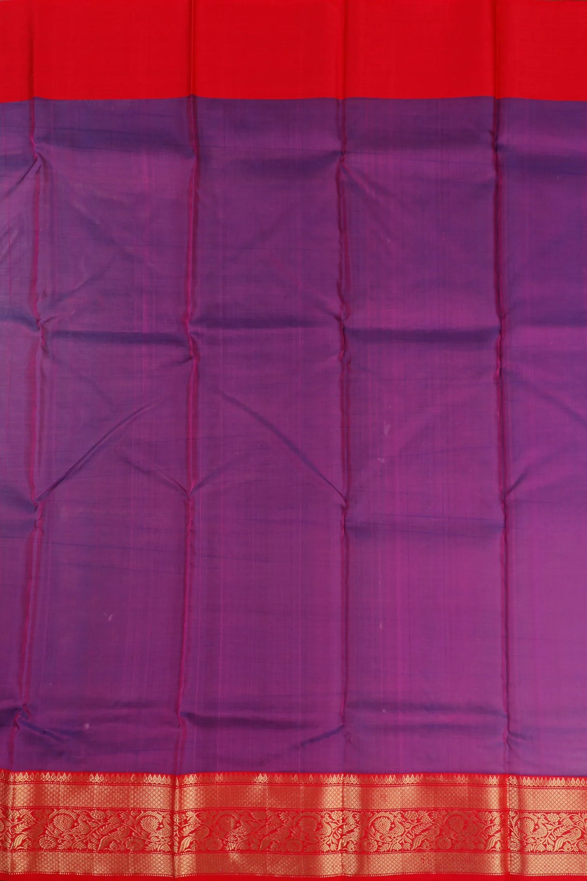 Purple Handloom Pure Silk Chanderi Saree