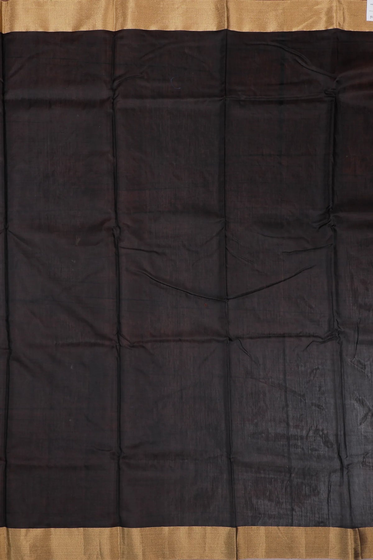 Black Handloom Pure Cotton Chanderi Saree