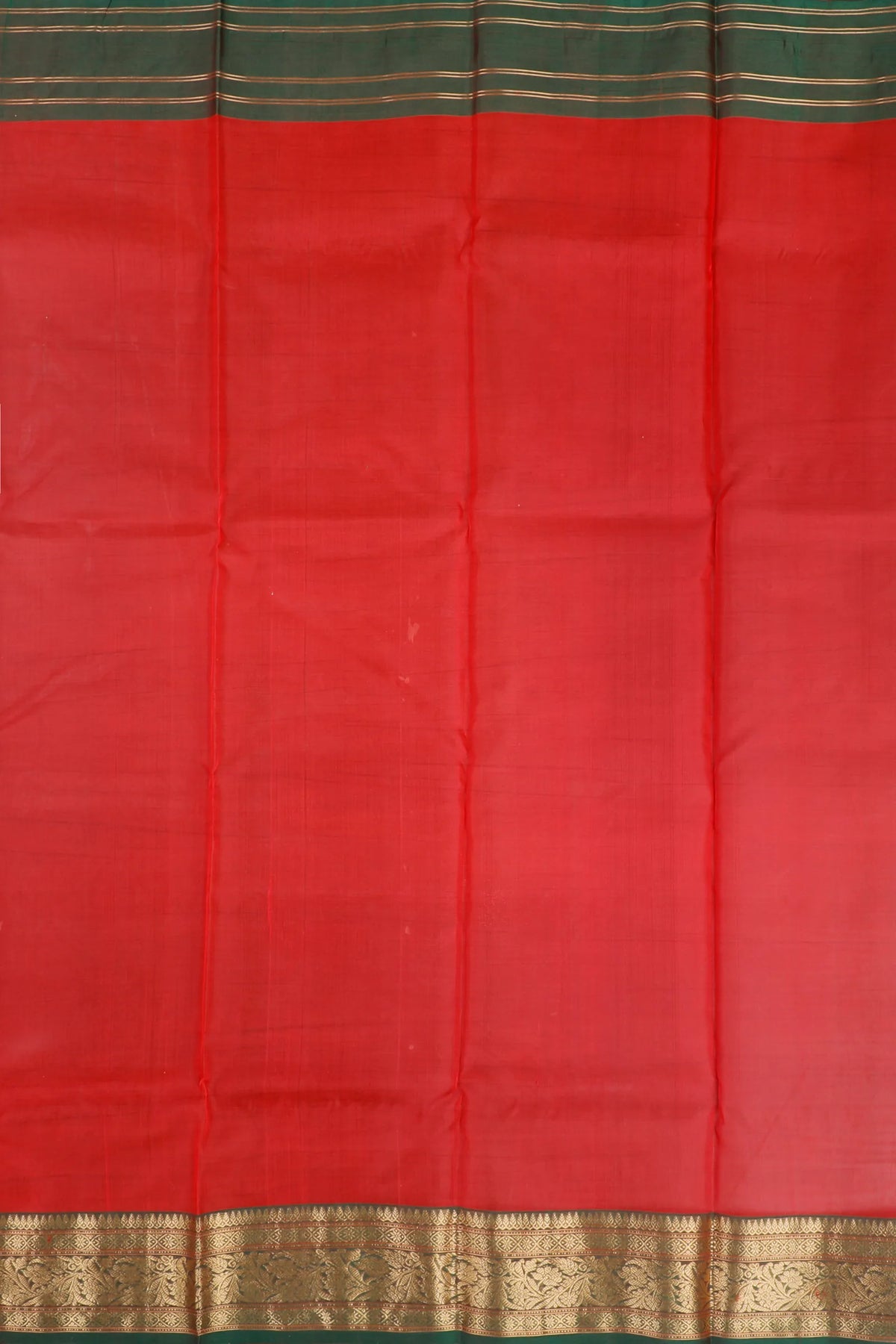 Bright Red Handloom Pure Silk Chanderi Saree
