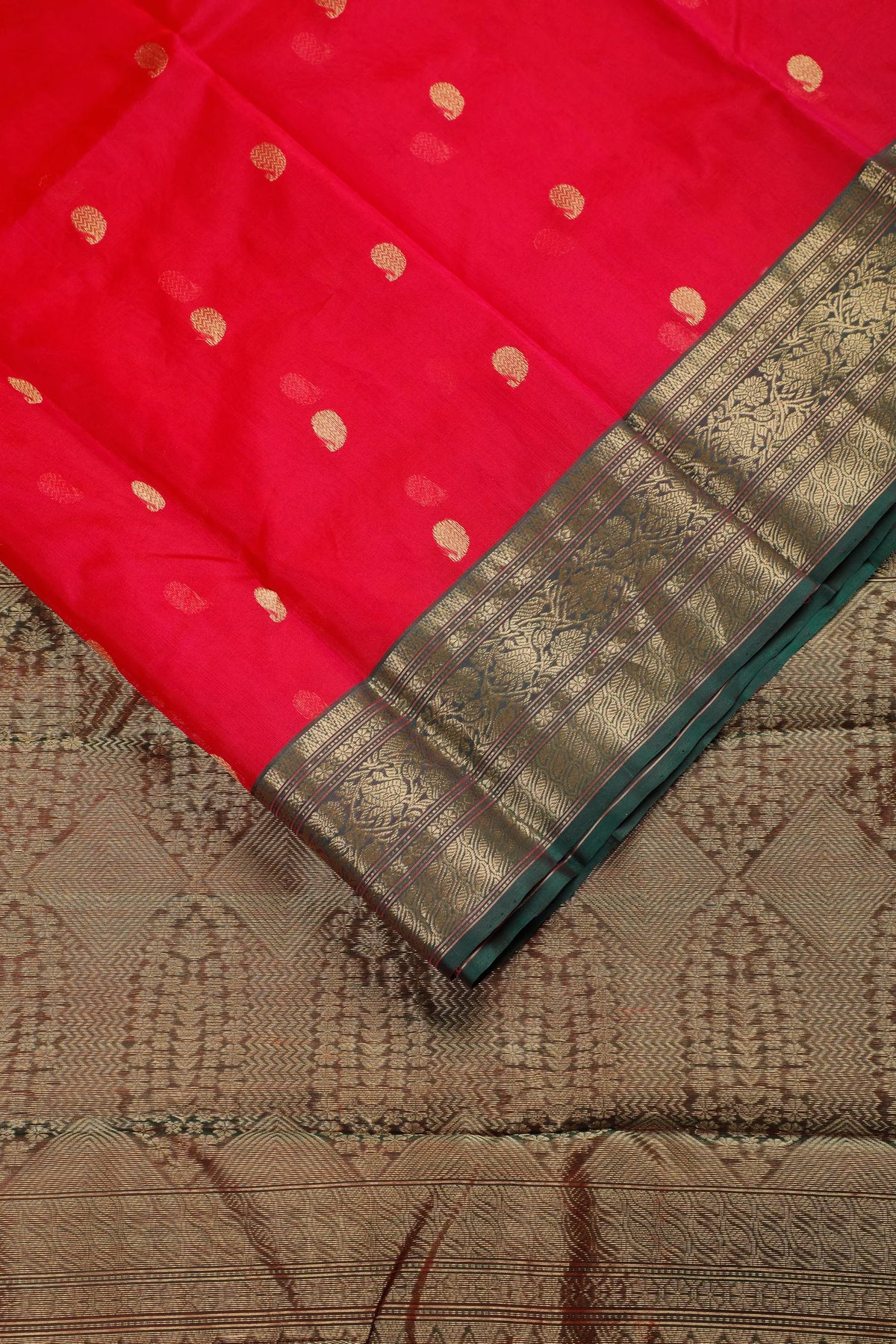 Raani Pink Handloom Pure Silk Chanderi Saree
