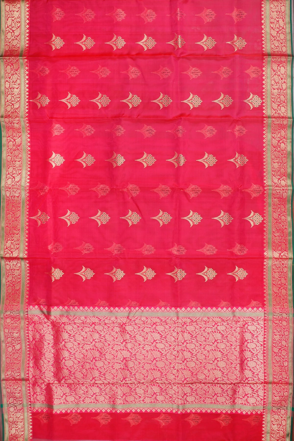 Raani Pink Handloom Pure Silk Chanderi Saree