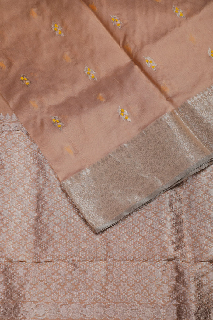 Ivory Handloom Pure Silk Chanderi Saree