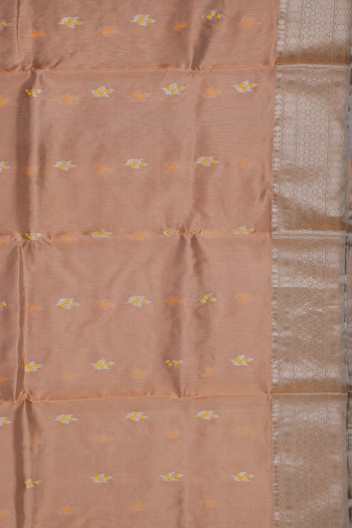 Ivory Handloom Pure Silk Chanderi Saree