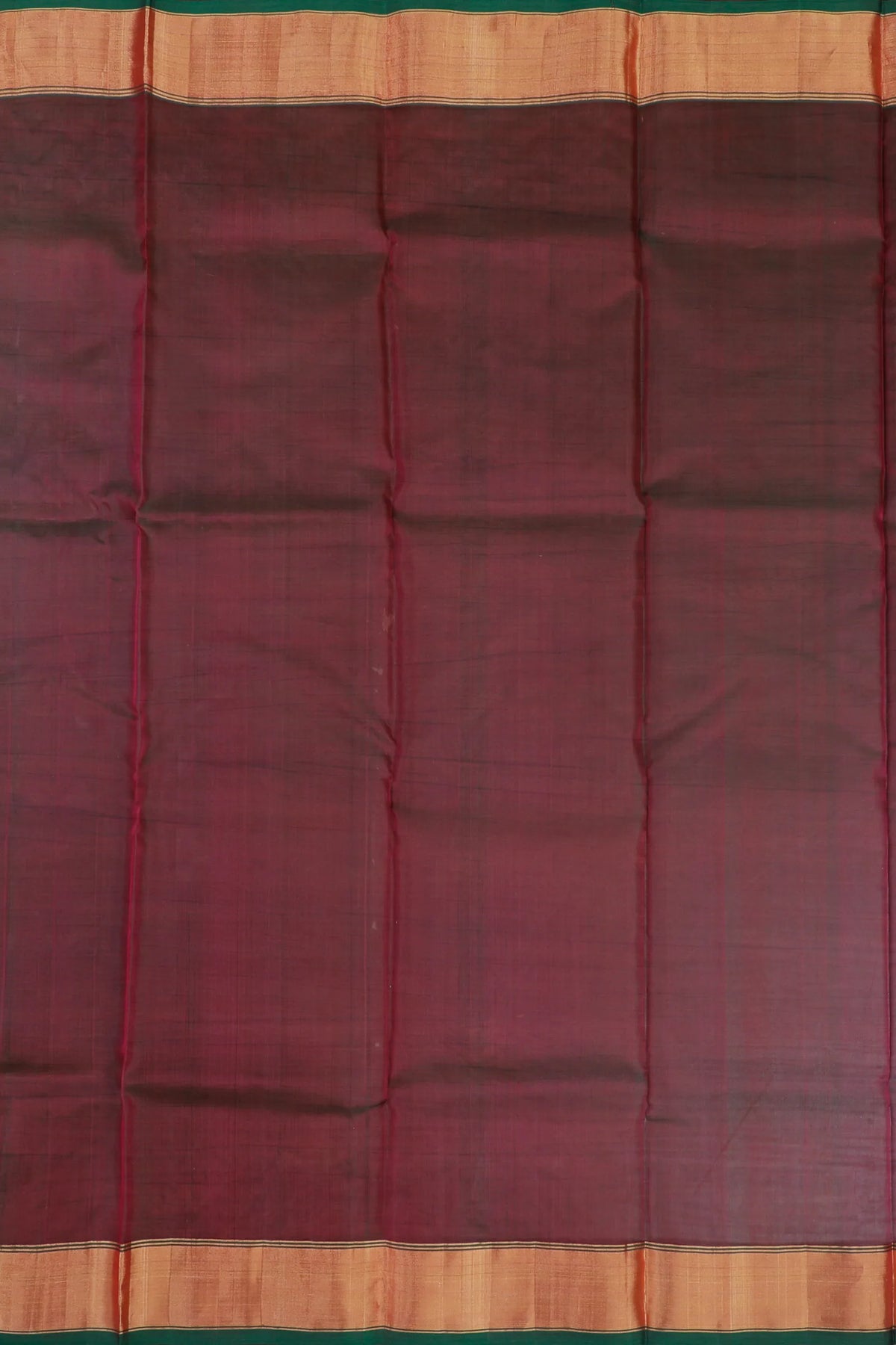Dhoop Chaav Purple & Green Handloom Pure Silk Chanderi Saree