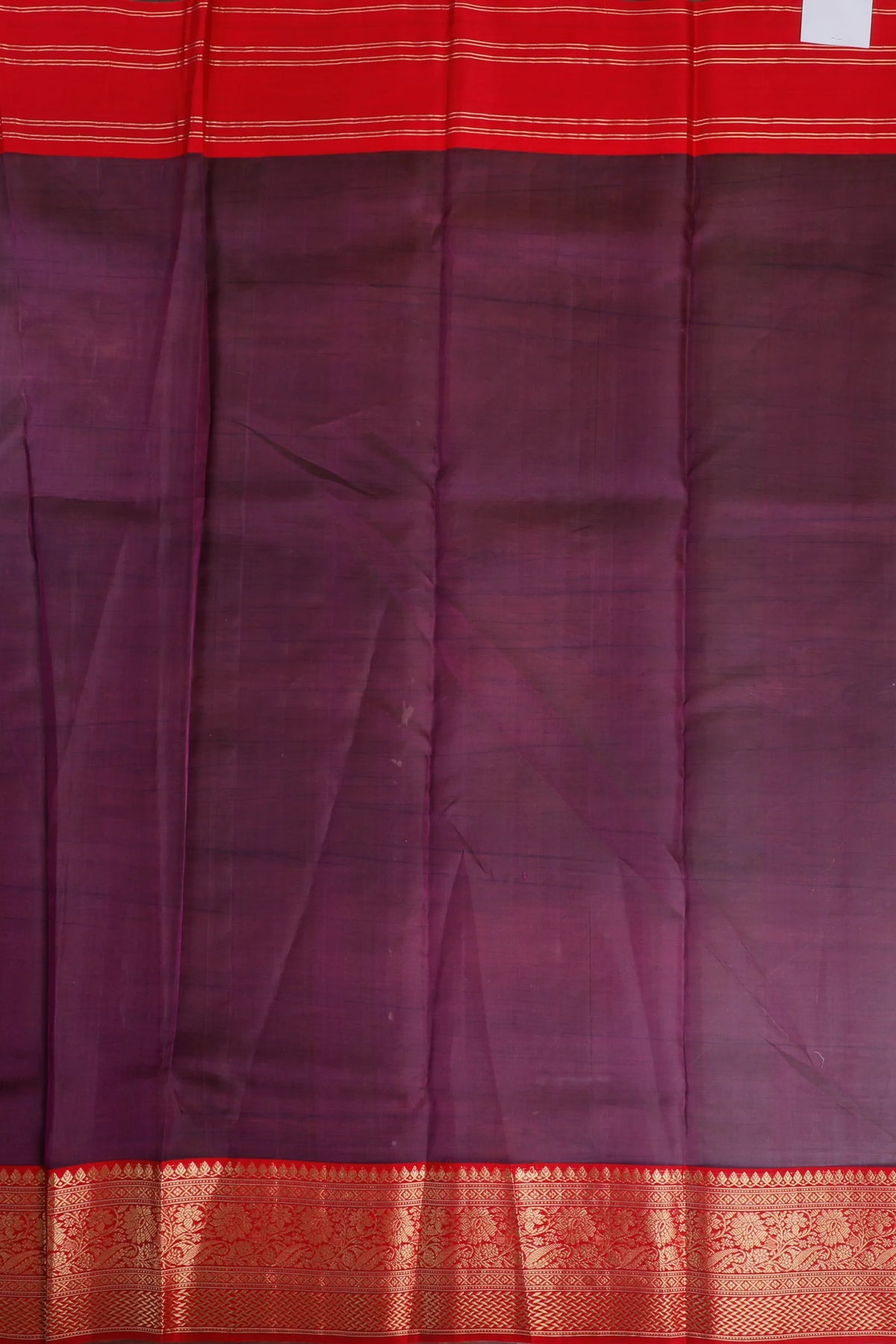 Purple Handloom Pure Silk Chanderi Saree