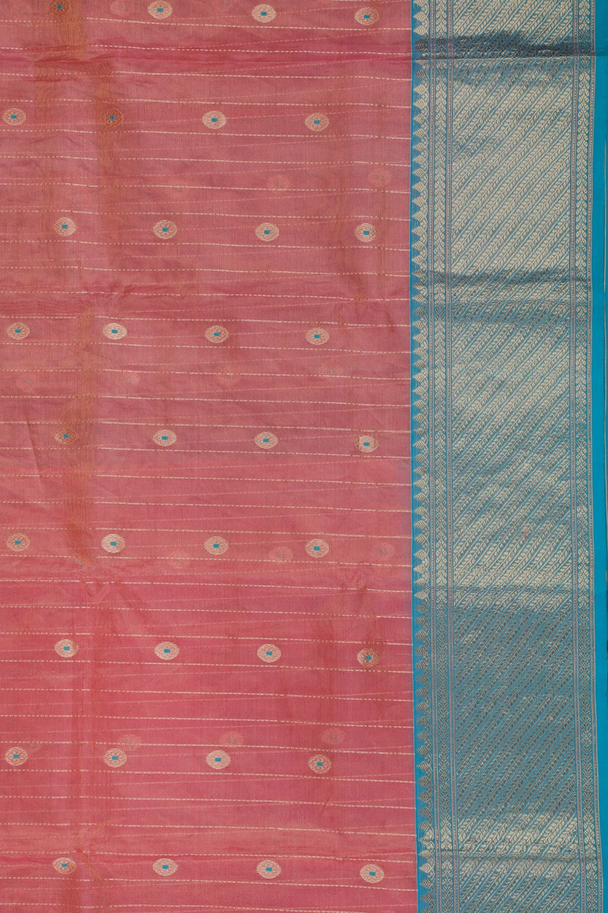 Baby Pink Handloom Tissue Chanderi Pure Silk Saree