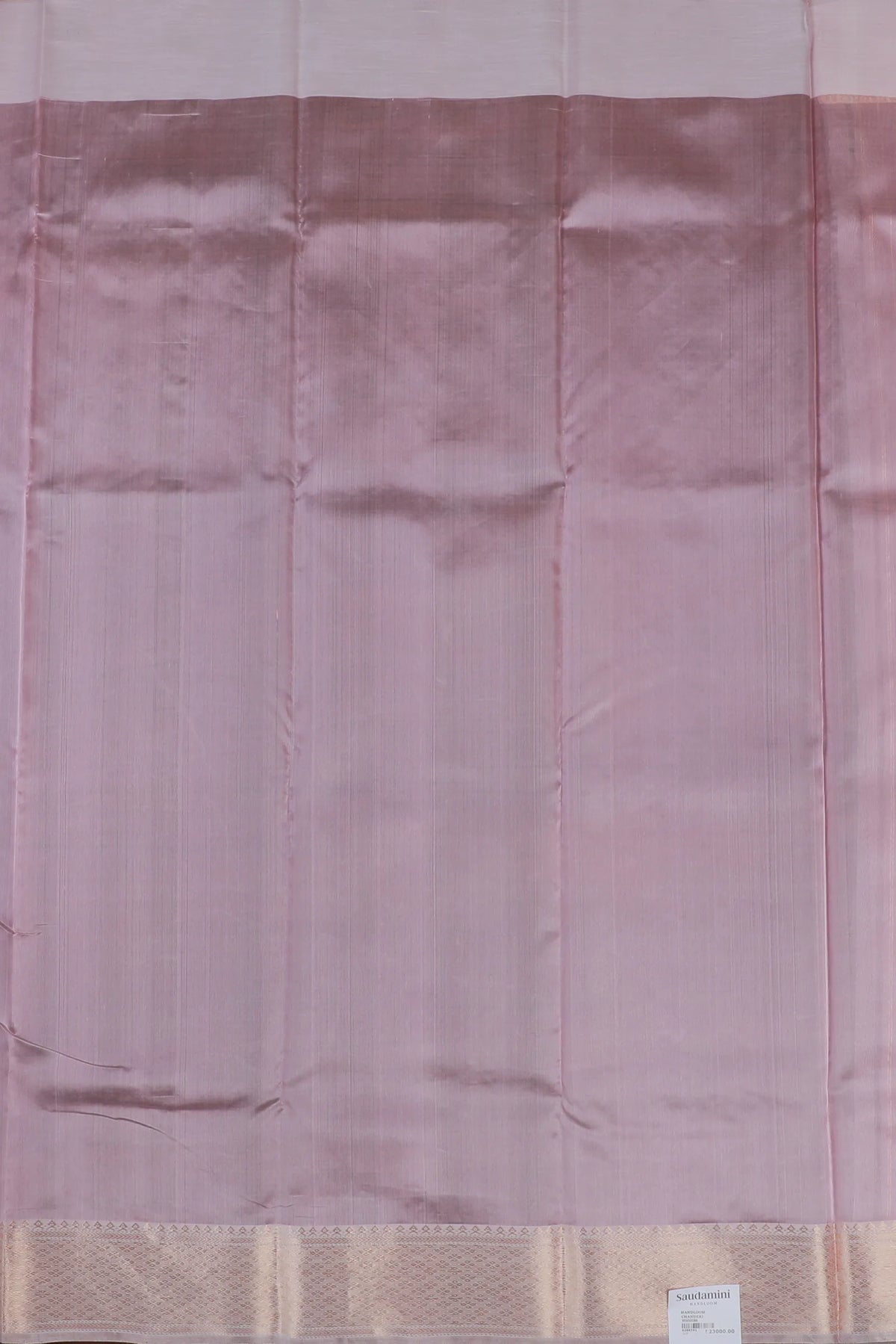 Light Lilac Handloom Pure Silk Chanderi Saree