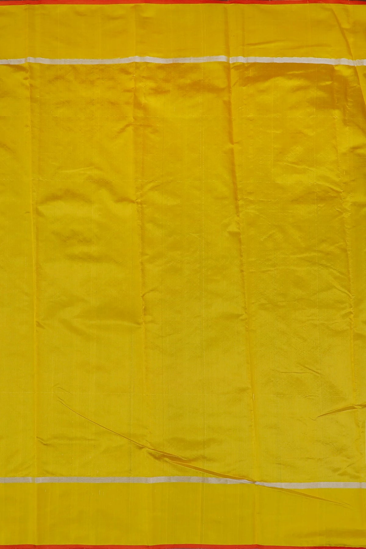 Lemon Yellow Handloom Katan Silk Chanderi Saree
