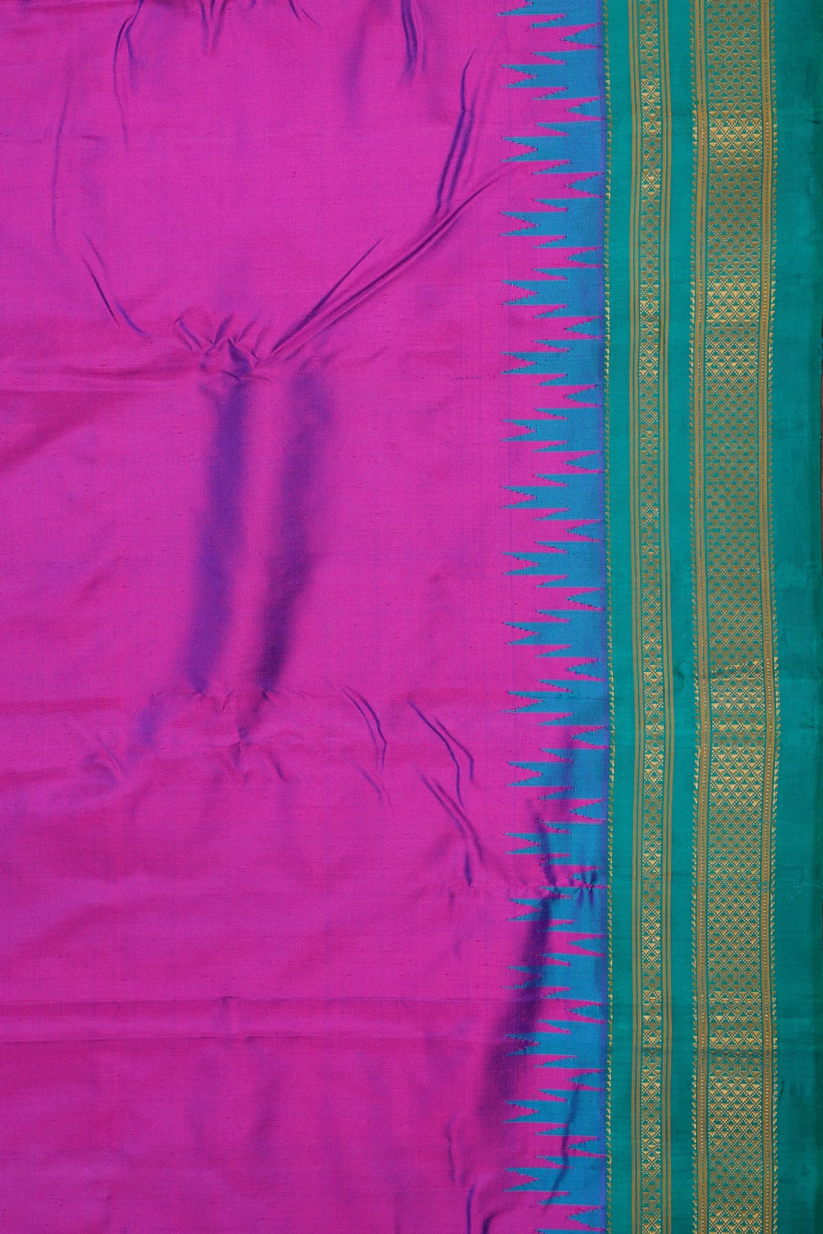 Purple Handloom Pure Silk Ilkal Saree