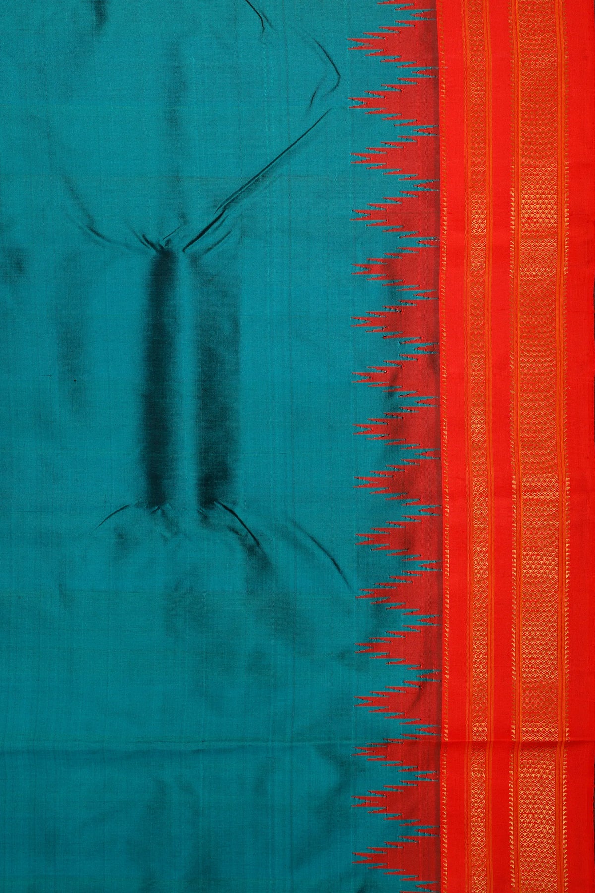 Peacock Green Handloom Pure Silk Ilkal Saree