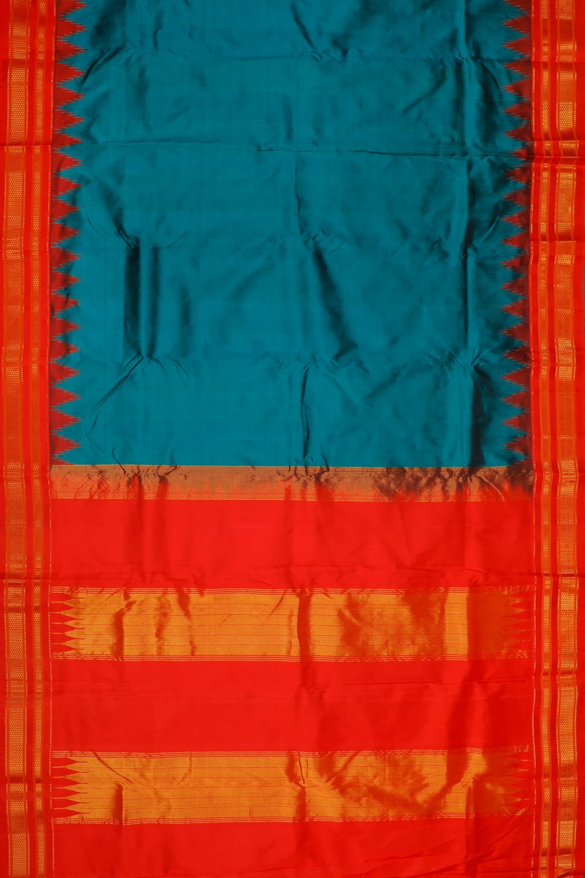 Peacock Green Handloom Pure Silk Ilkal Saree