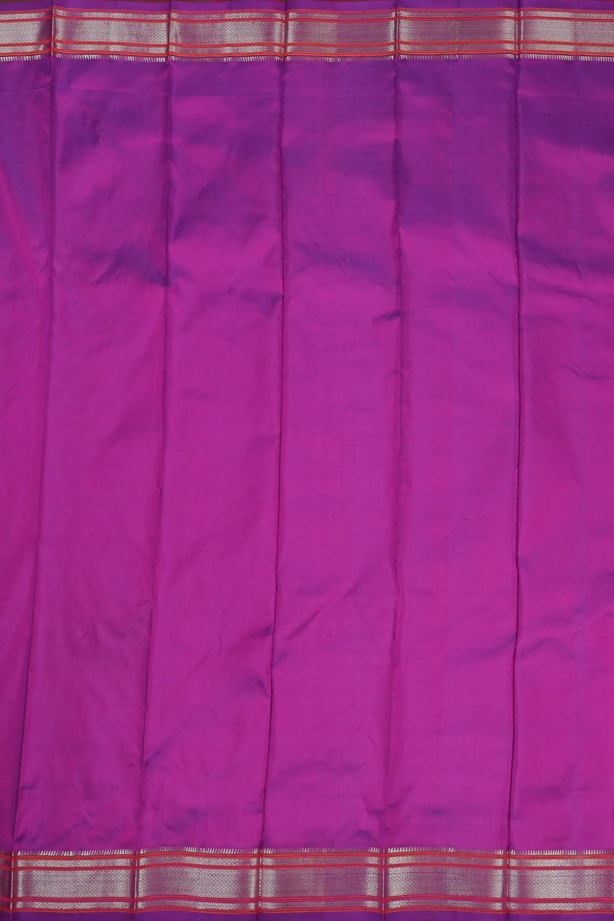 Purple Handloom Pure Silk Gadwal Saree - Kalanjali Paithani