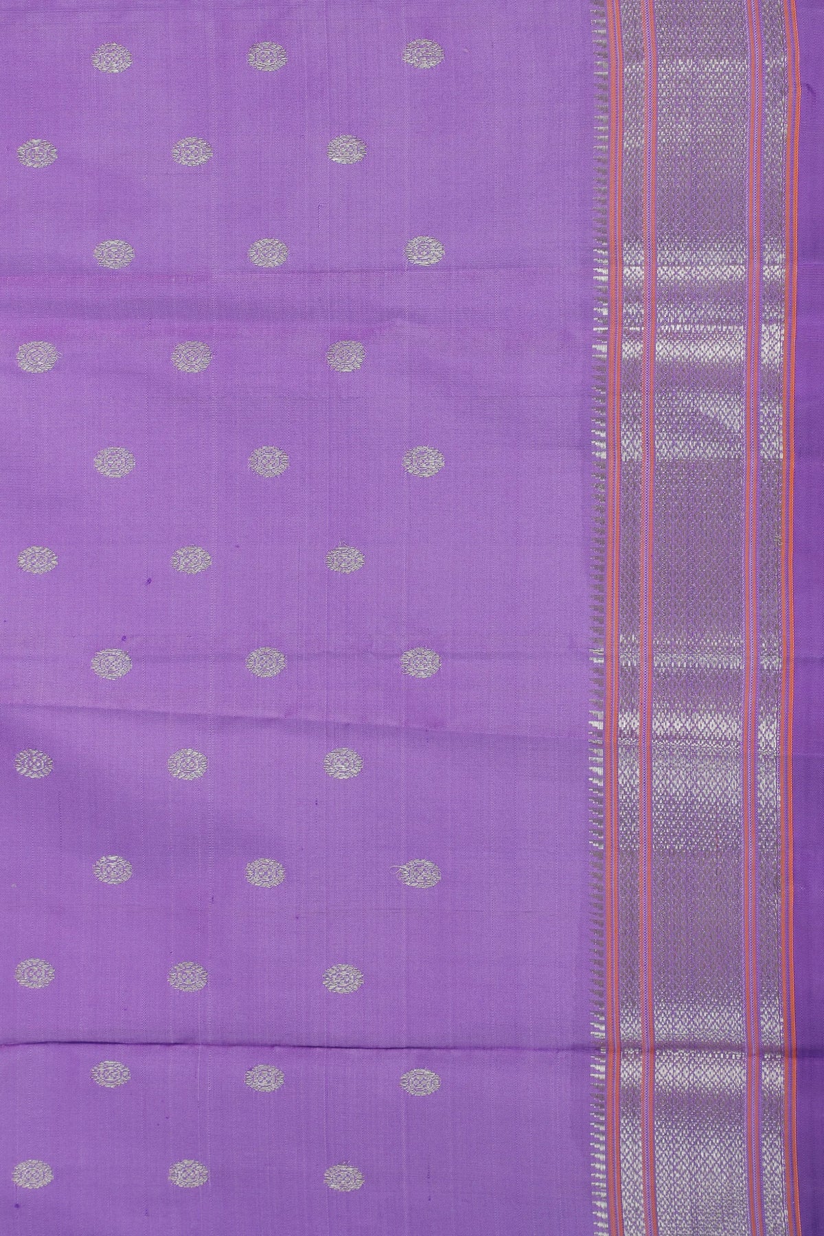 Lavender Handloom Pure Silk Gadwal Saree - Kalanjali Paithani