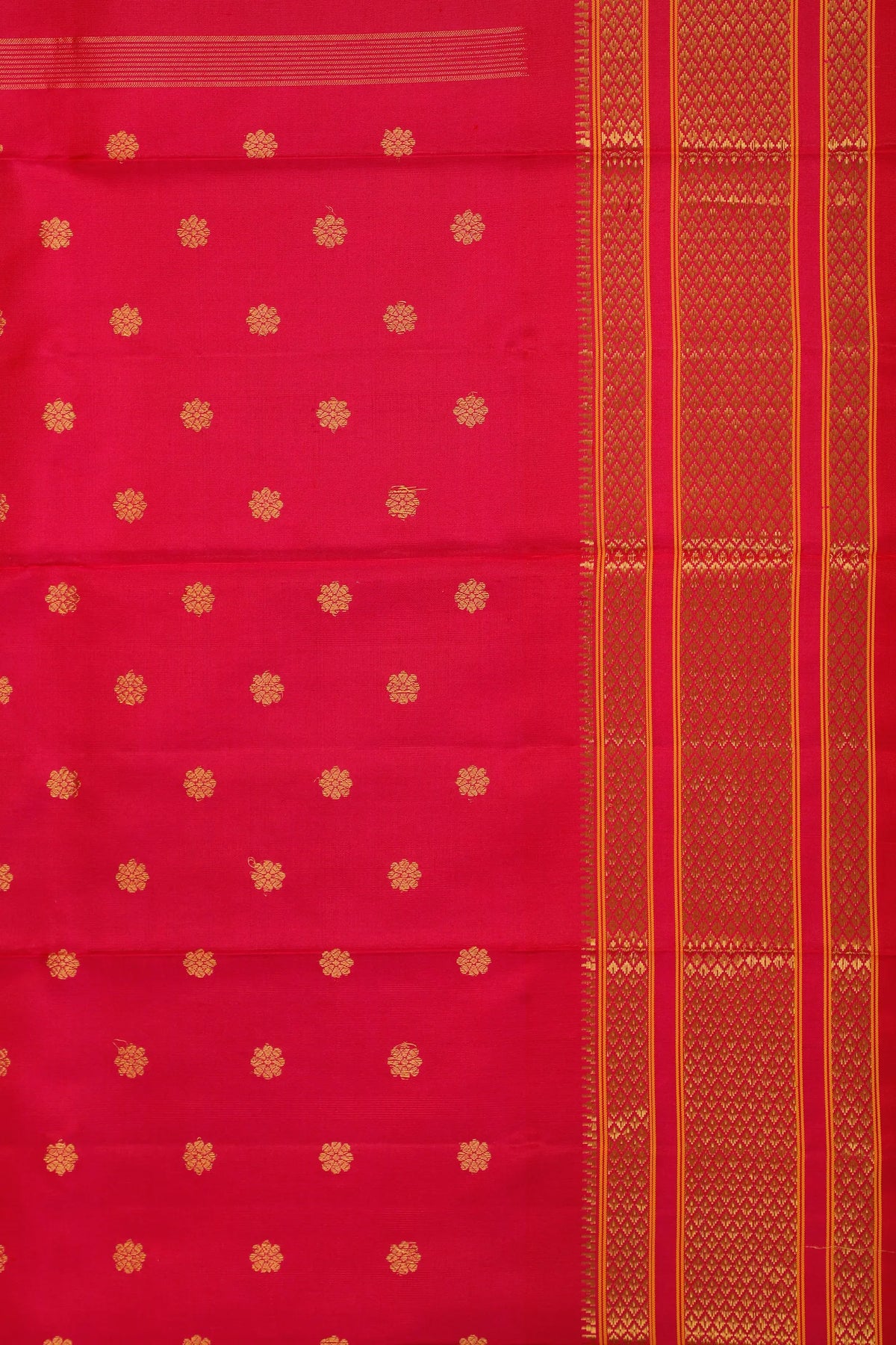 Raani Pink Handloom Pure Silk Gadwal Saree - Kalanjali Paithani