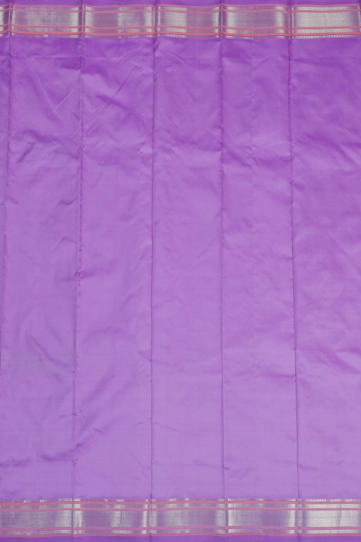 Lavender Handloom Pure Silk Gadwal Saree - Kalanjali Paithani