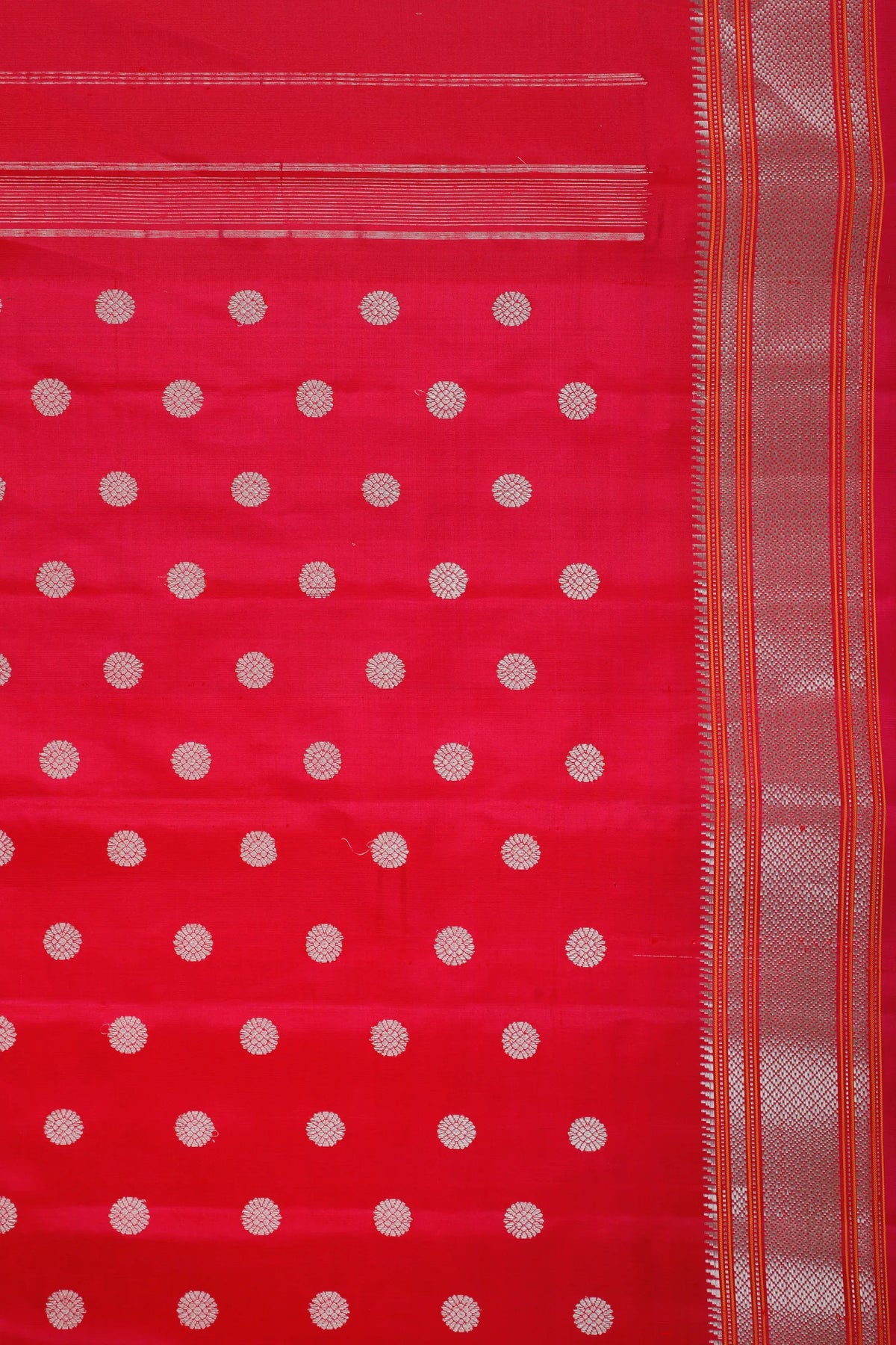 Raani Pink Handloom Pure Silk Gadwal Saree - Kalanjali Paithani