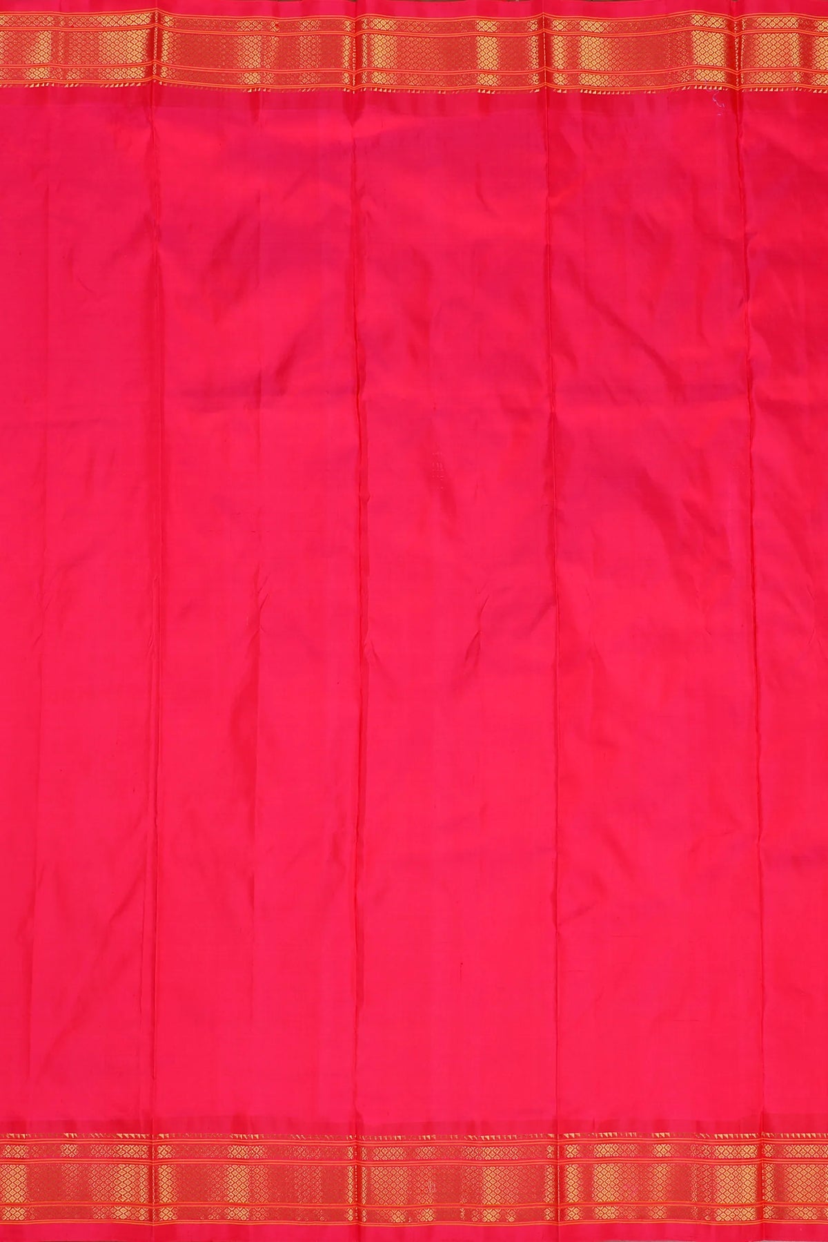 Dark Peach Pink Handloom Pure Silk Gadwal Saree - Kalanjali Paithani