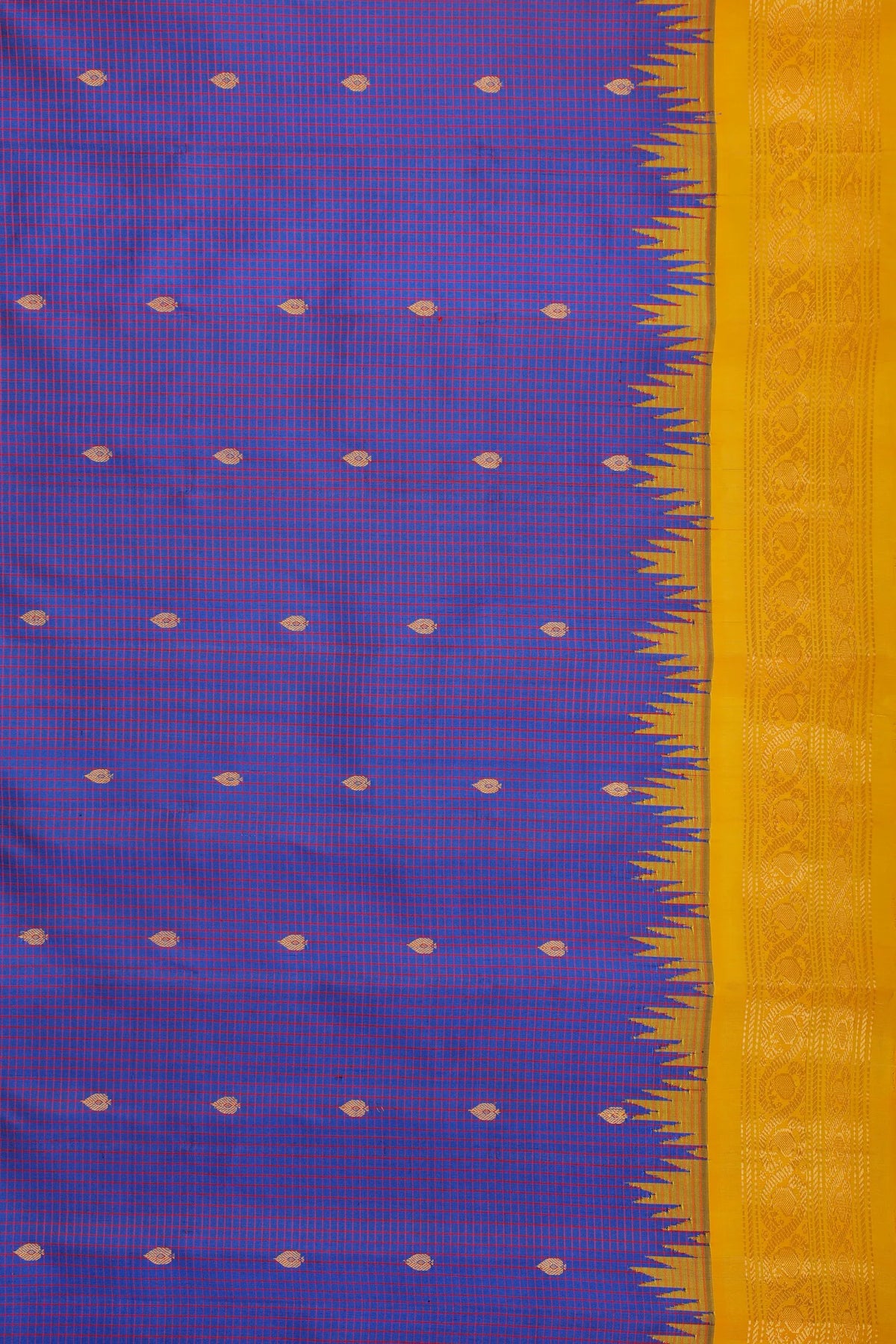 Deep Purple Handloom Pure Silk Gadwal Saree