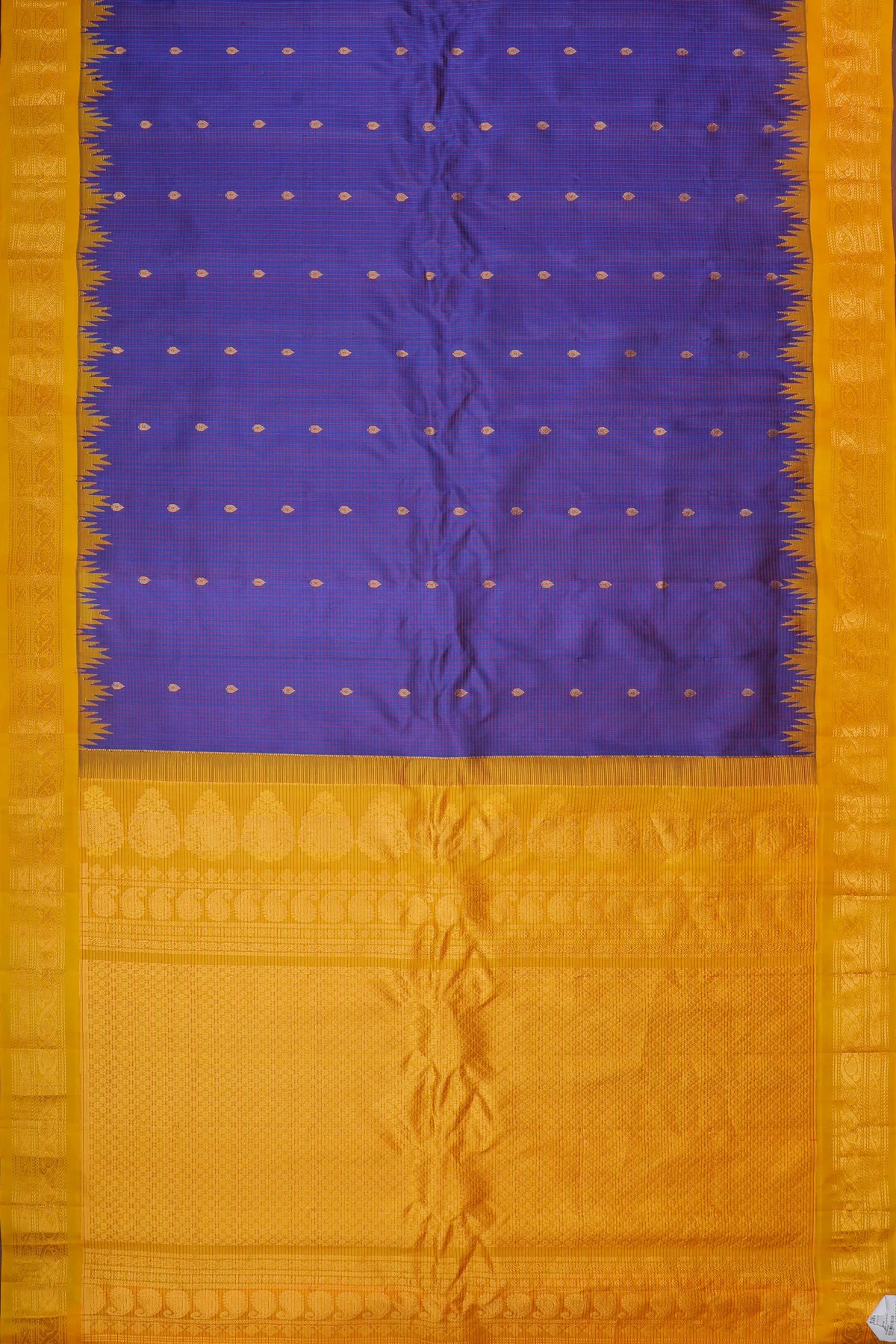 Deep Purple Handloom Pure Silk Gadwal Saree