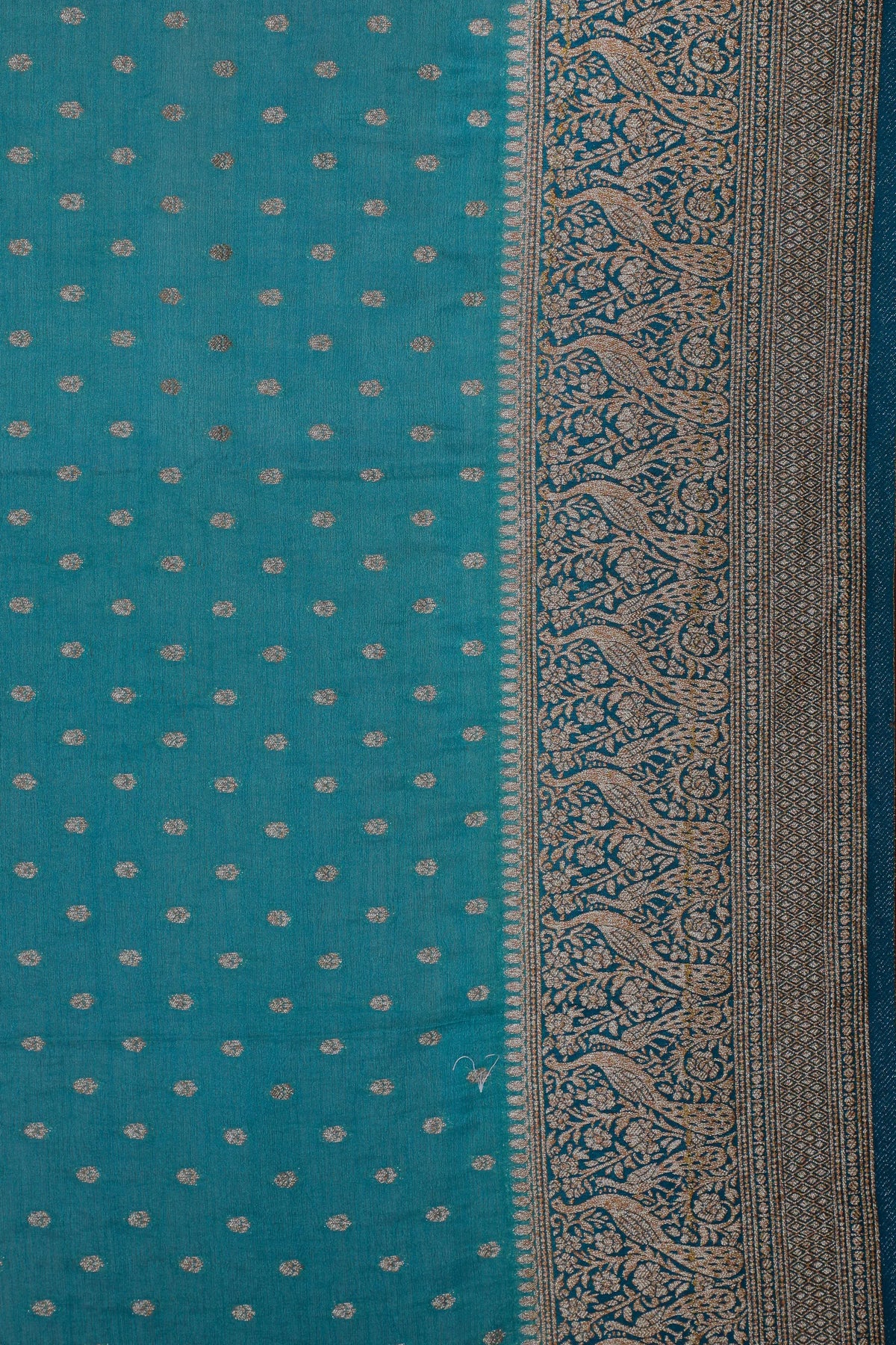 Light Blue Powerloom Designer Saree