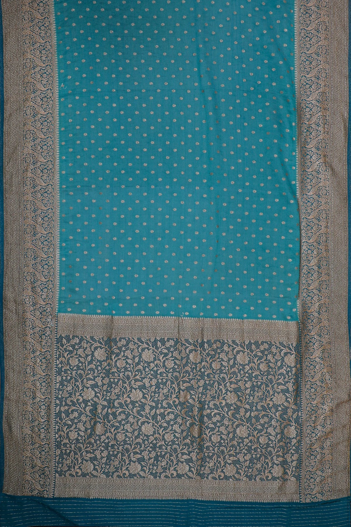 Light Blue Powerloom Designer Saree
