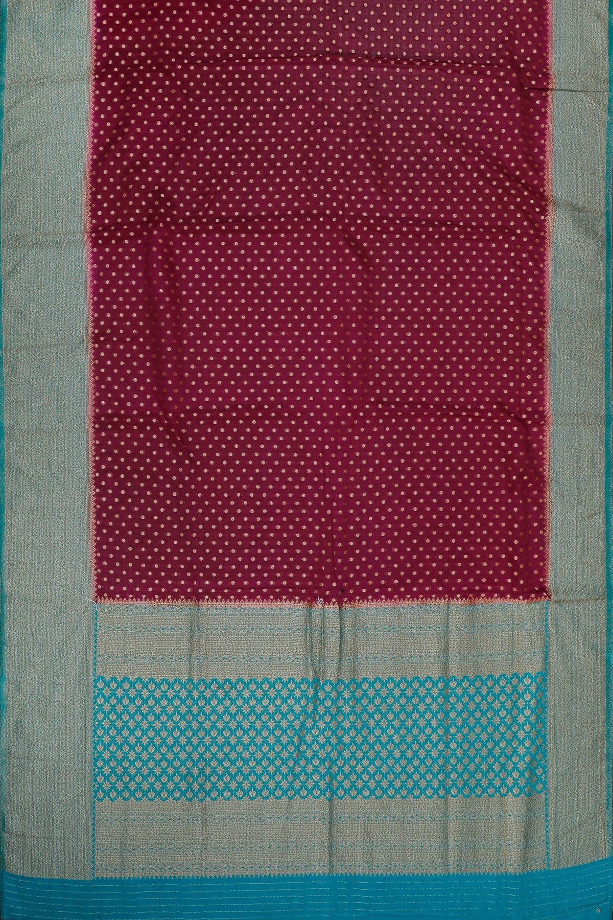Purple Powerloom Designer Saree