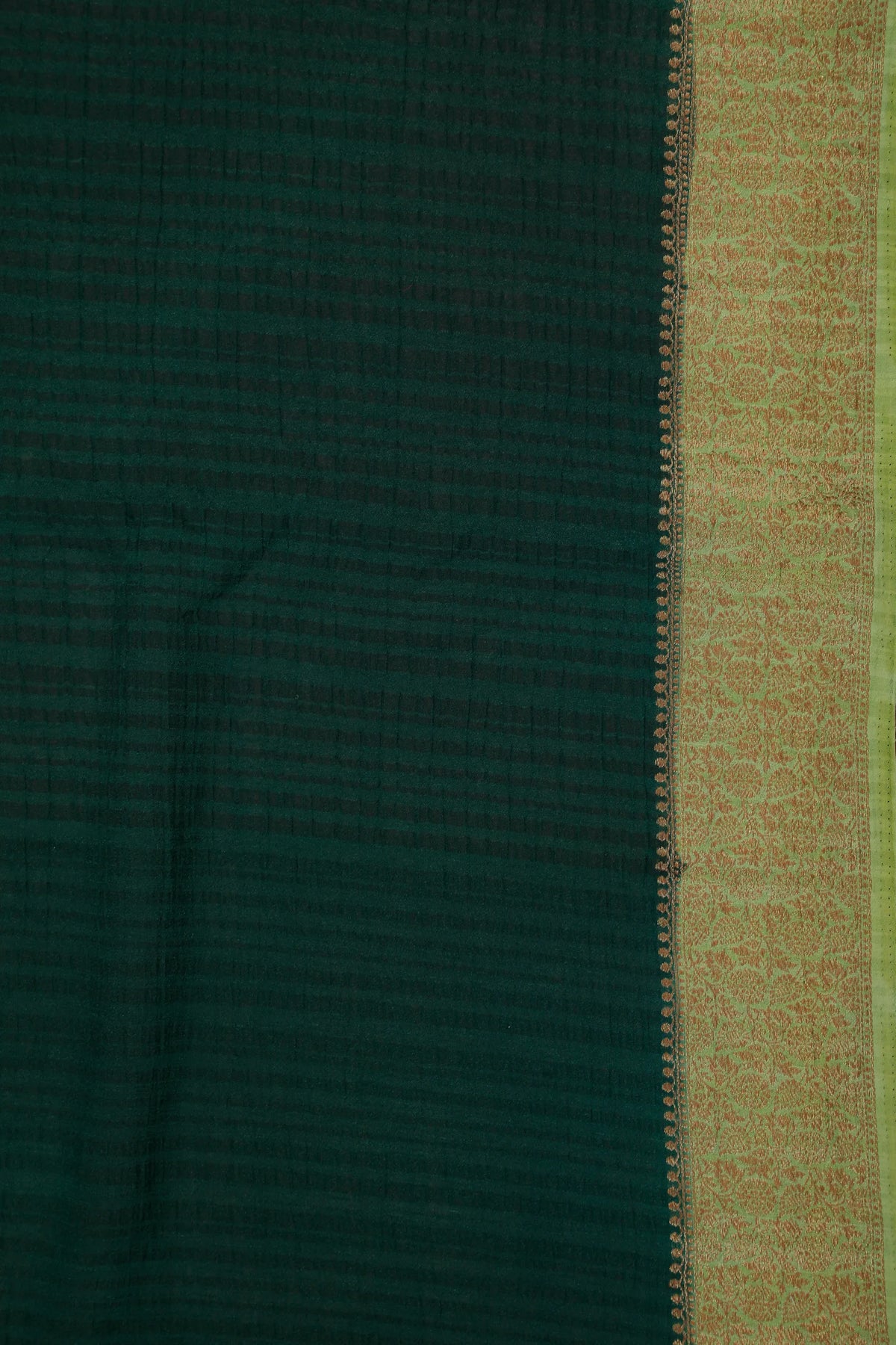 Green Powerloom Designer Chiffon Saree with Brocade Blouse