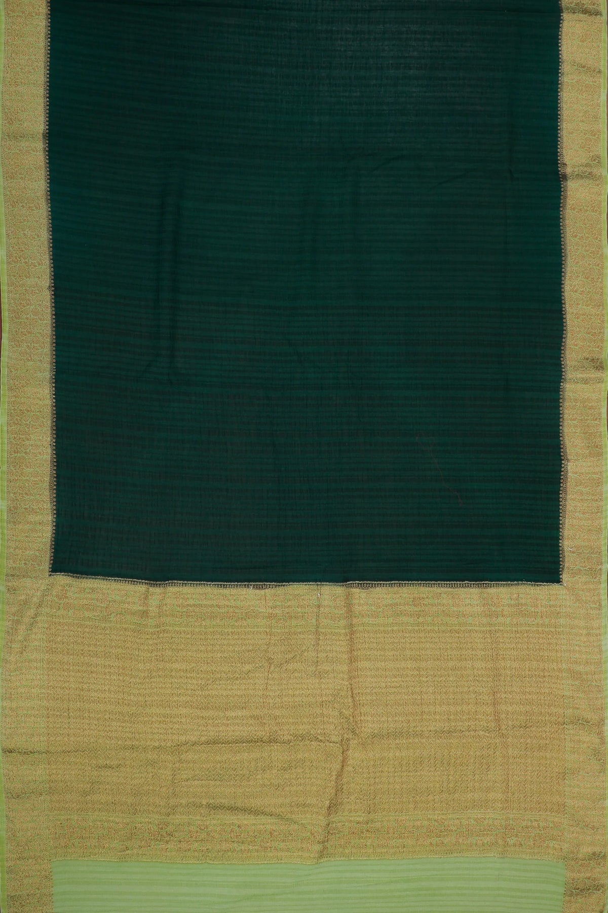 Green Powerloom Designer Chiffon Saree with Brocade Blouse