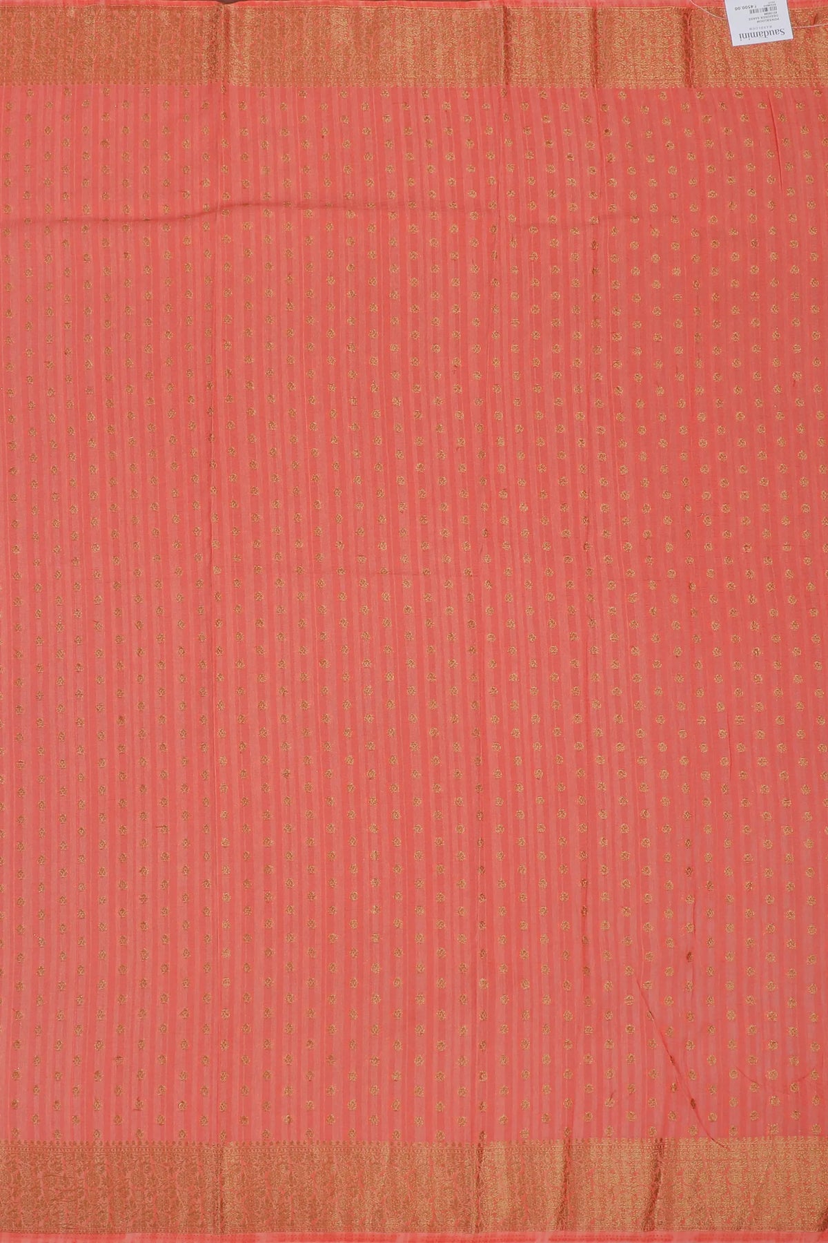 Red Powerloom Designer Chiffon Saree with Brocade Blouse