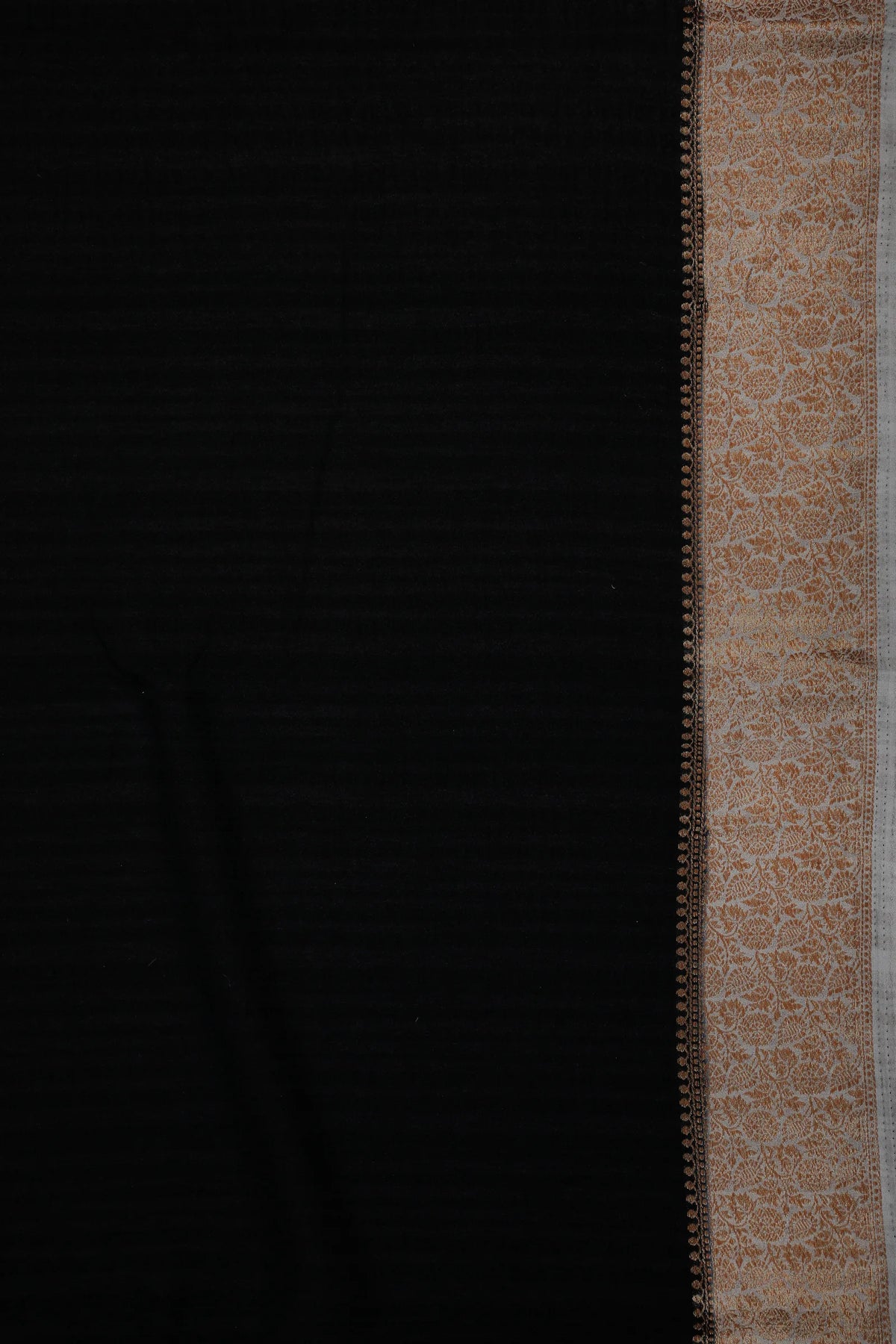 Black Powerloom Designer Chiffon Saree with Brocade Blouse