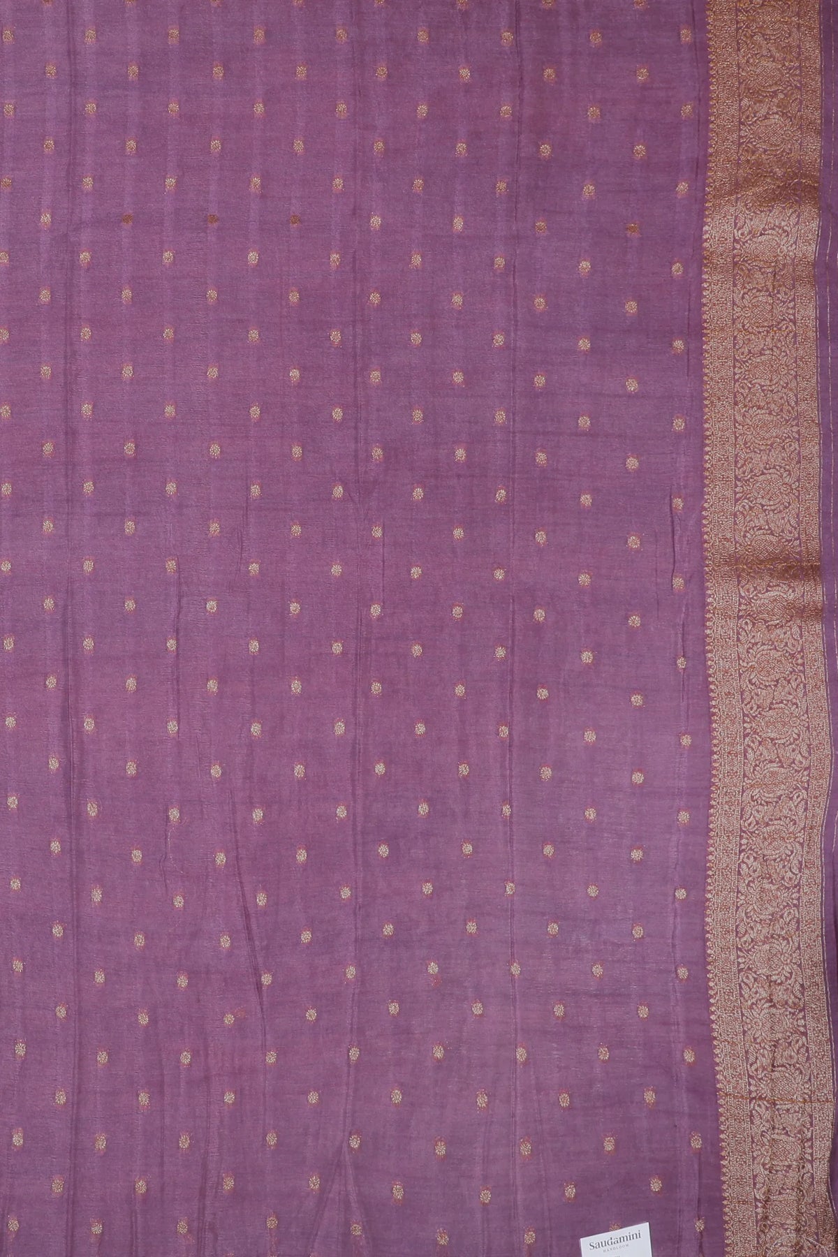 Lavender Powerloom Designer Georgette Saree