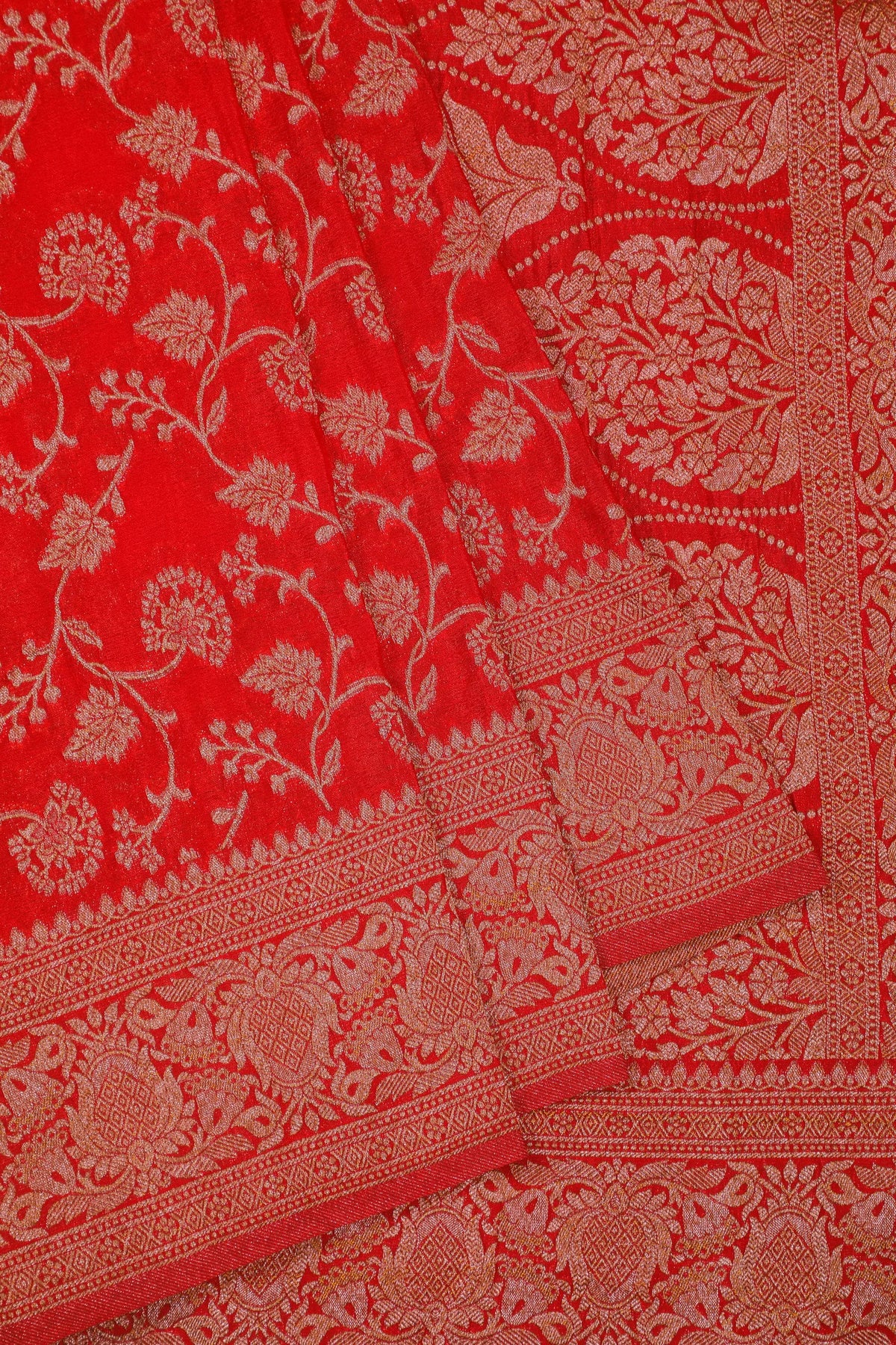 Orange Powerloom Designer Georgette Saree