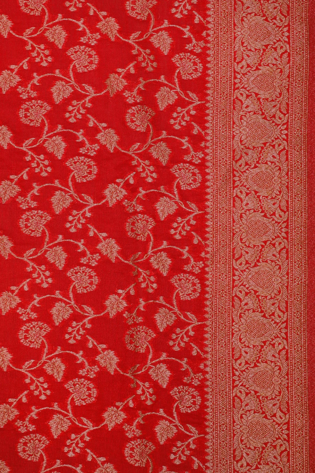 Orange Powerloom Designer Georgette Saree