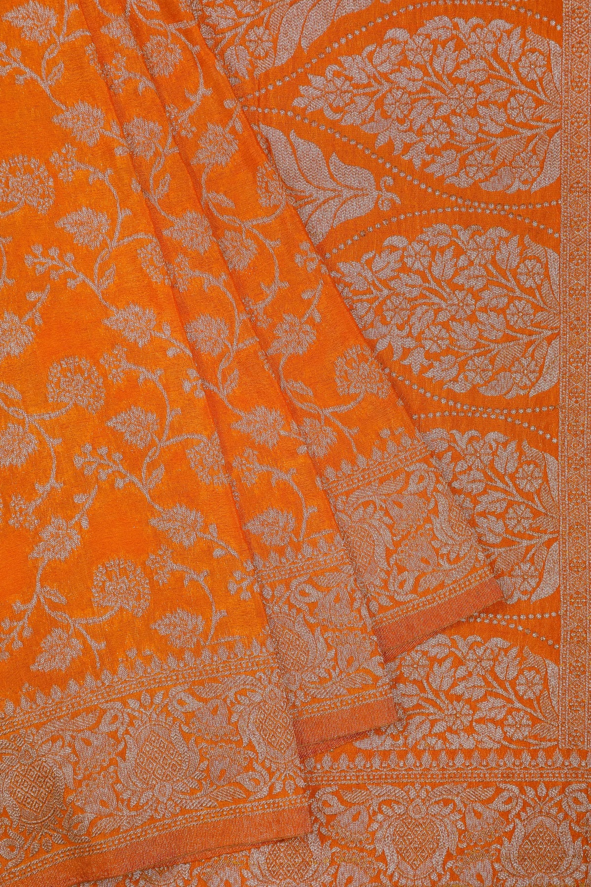Mango Yellow Powerloom Designer Georgette Saree