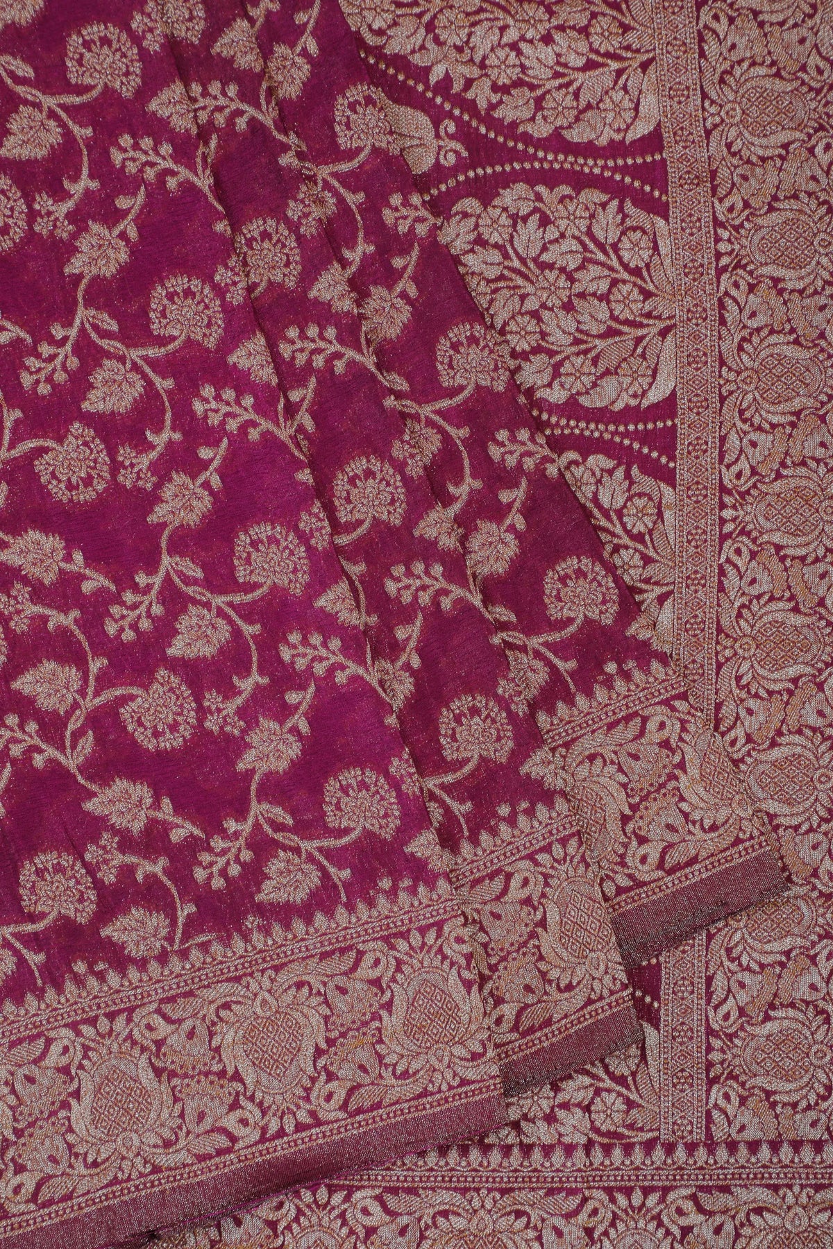 Wine Powerloom Designer Georgette Saree