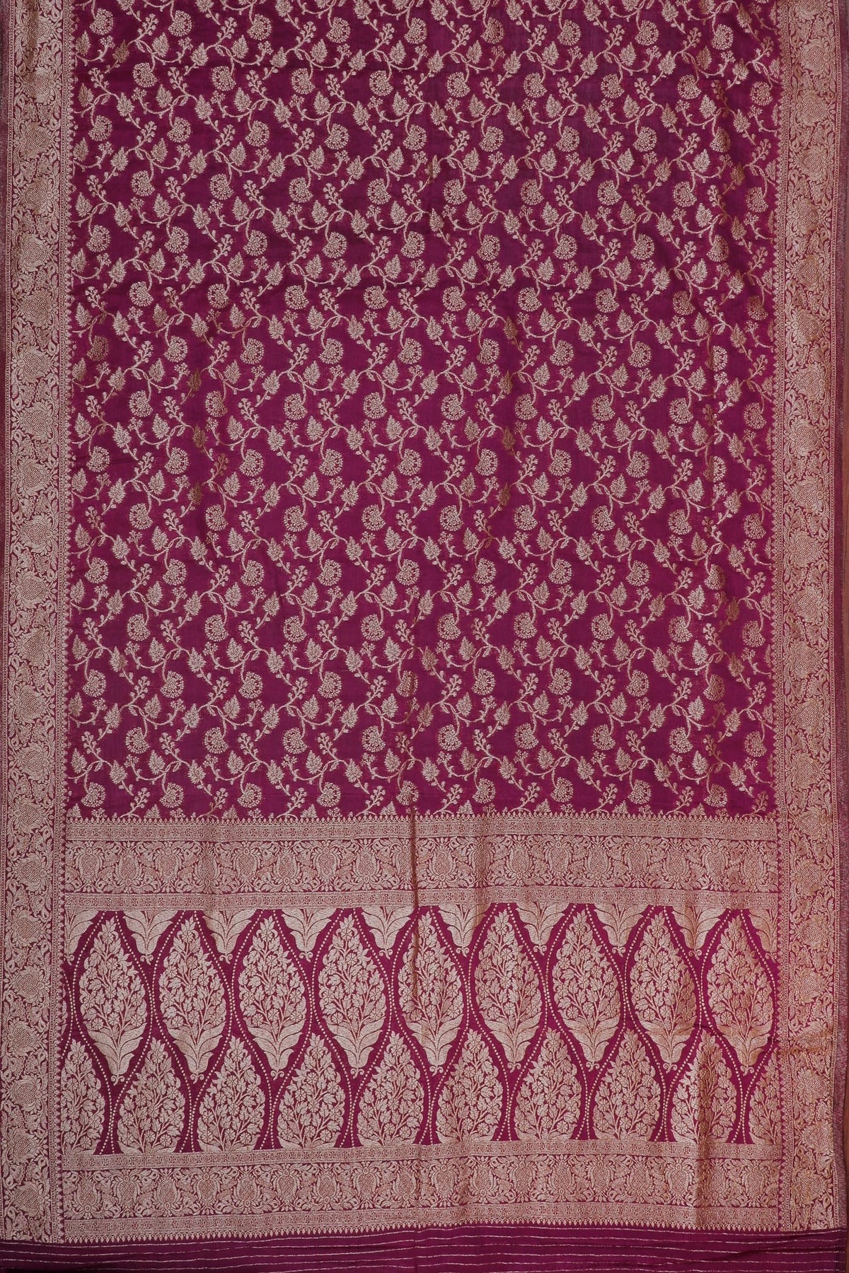 Wine Powerloom Designer Georgette Saree