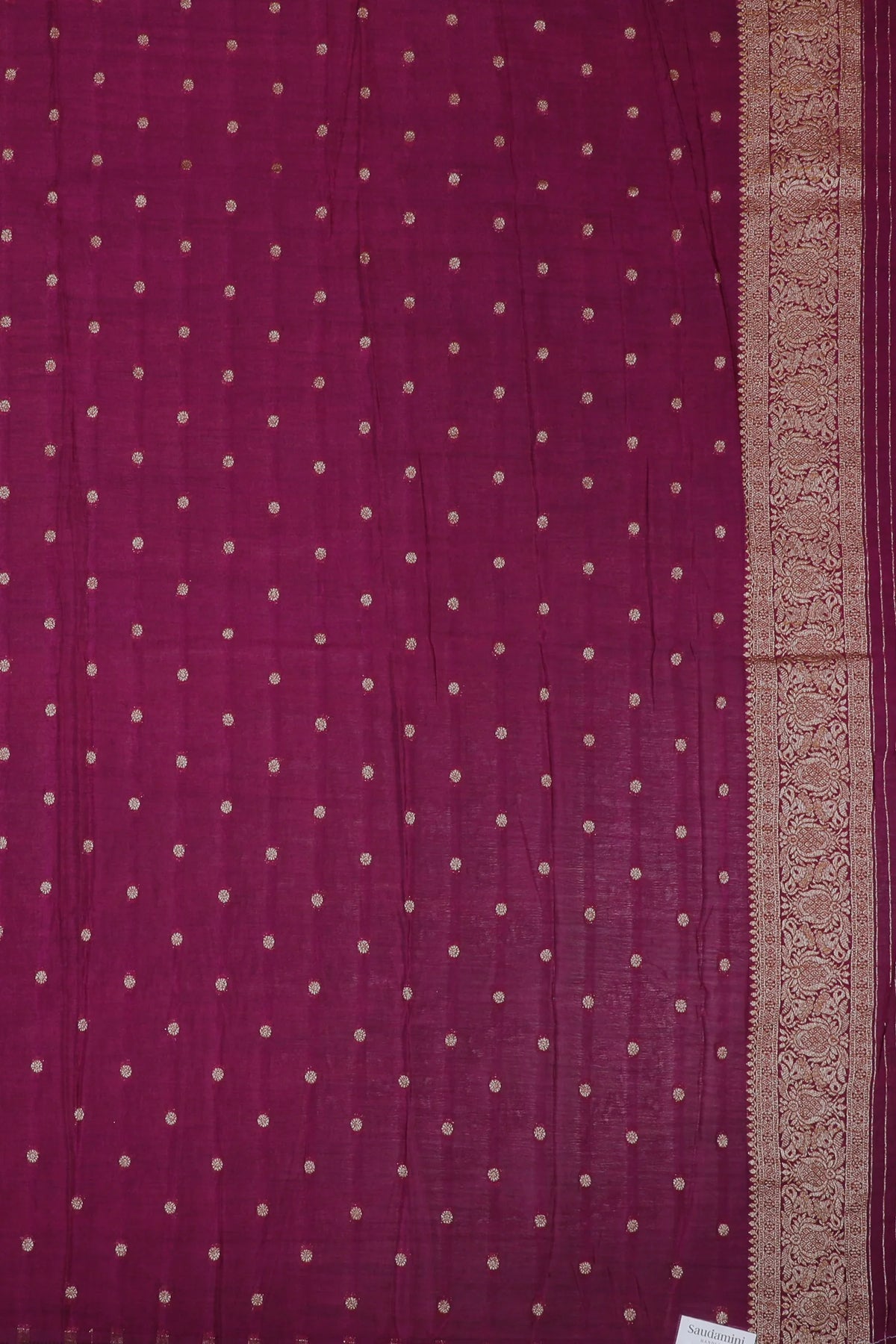 Wine Powerloom Designer Georgette Saree