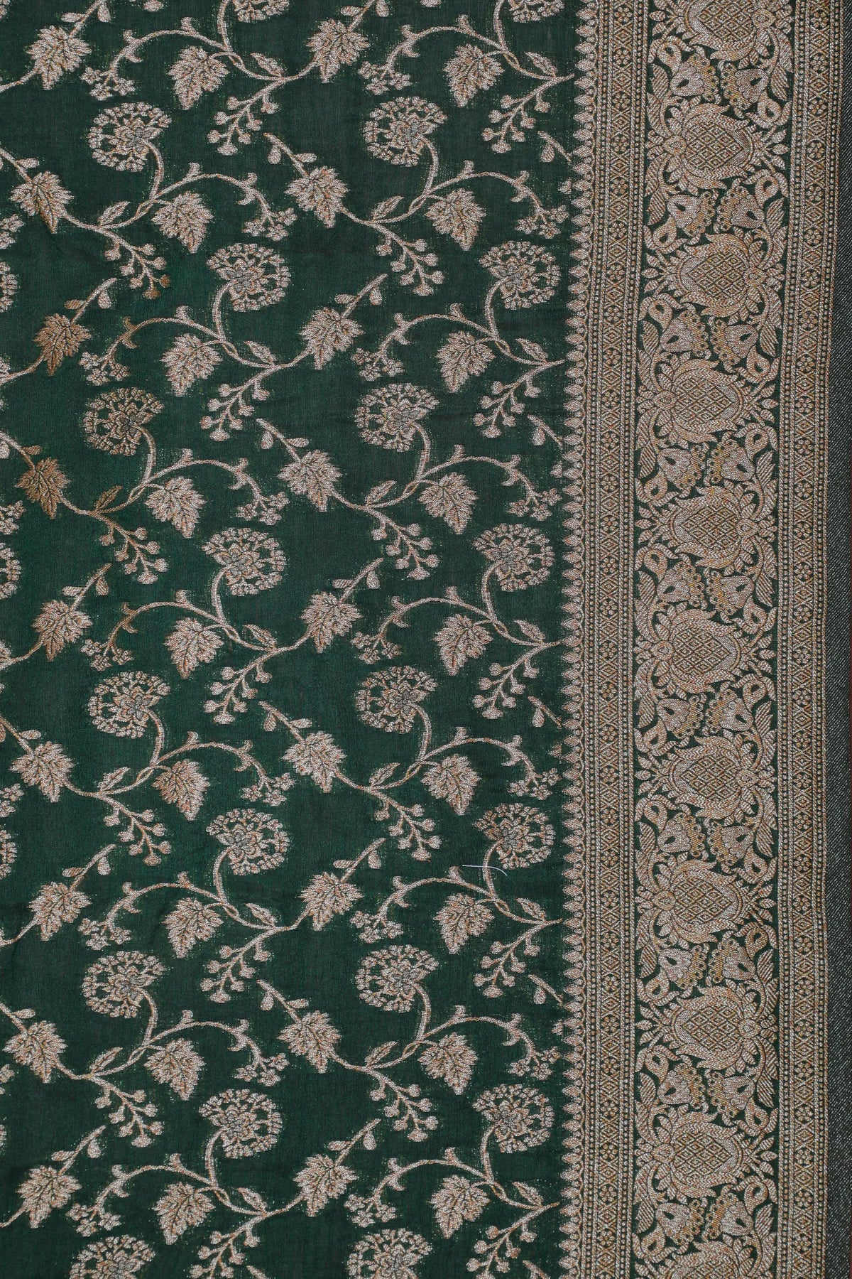 Green Powerloom Designer Georgette Saree