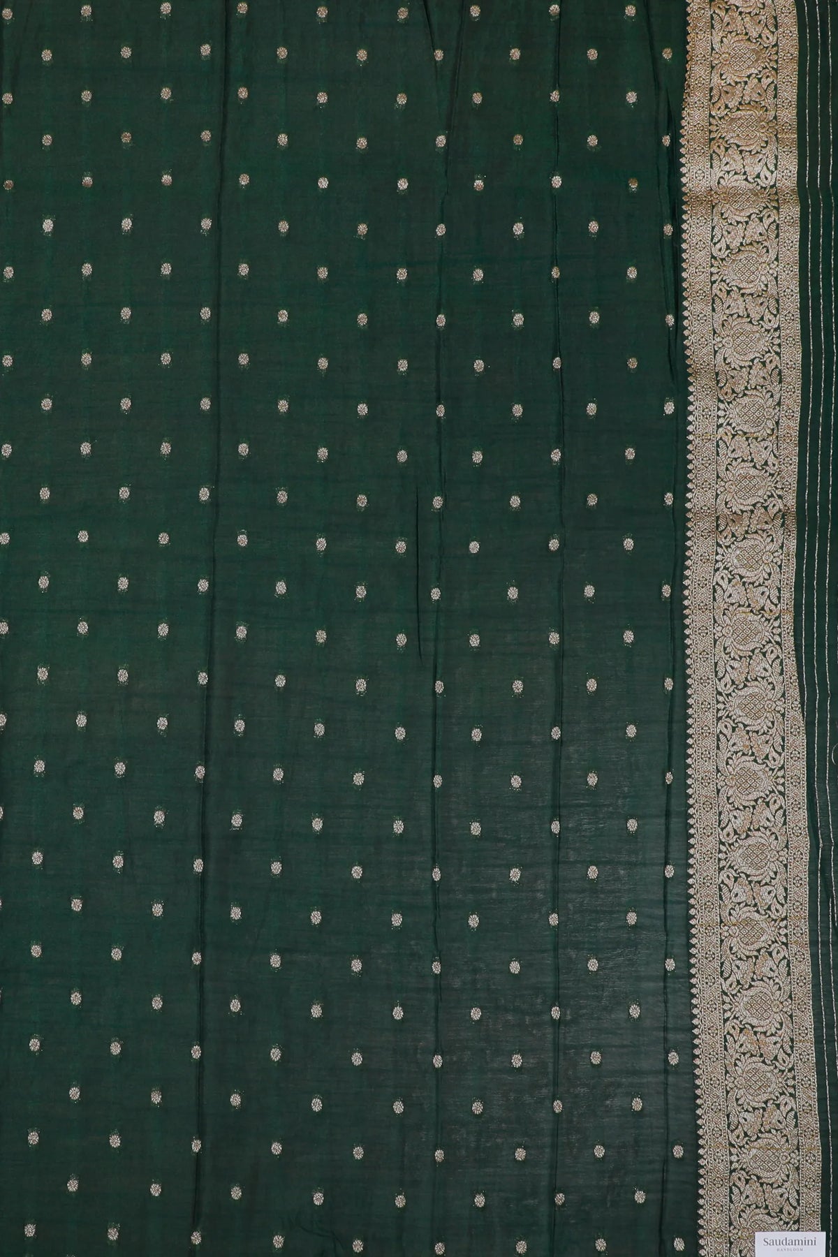Green Powerloom Designer Georgette Saree